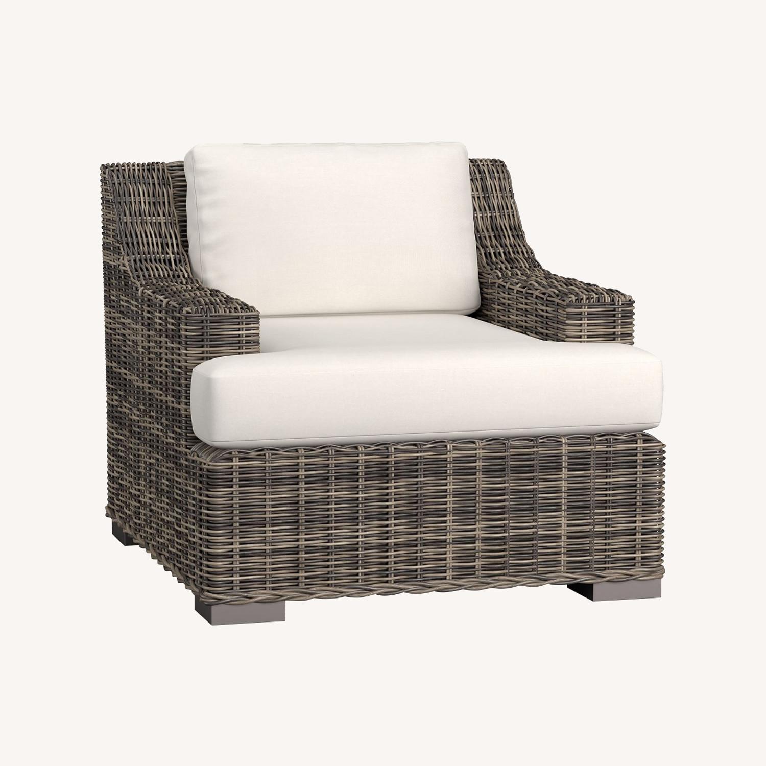 Pottery Barn Huntington Wicker Outdoor Chair - AptDeco