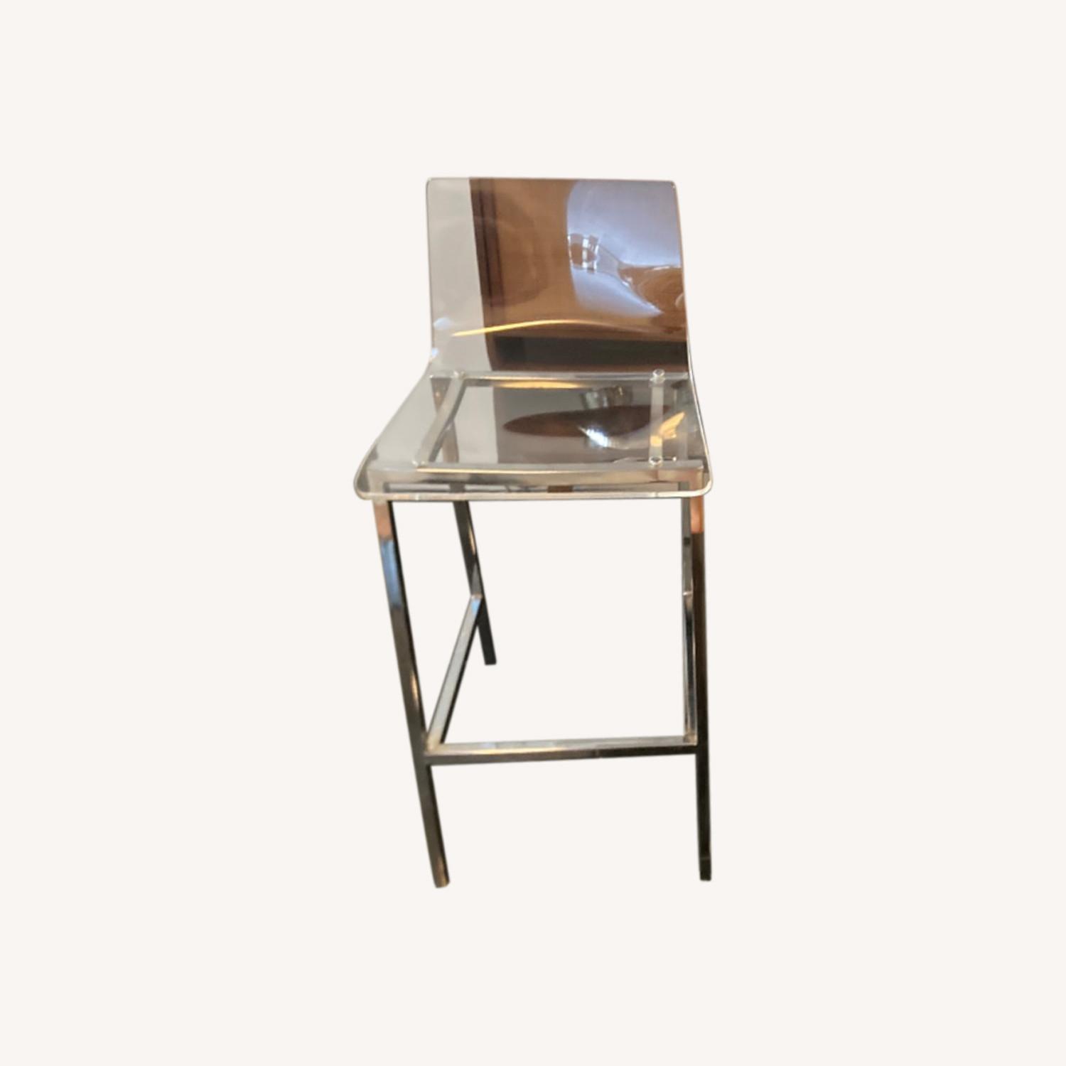 Crate & Barrel Acrylic Stool Set - image-0