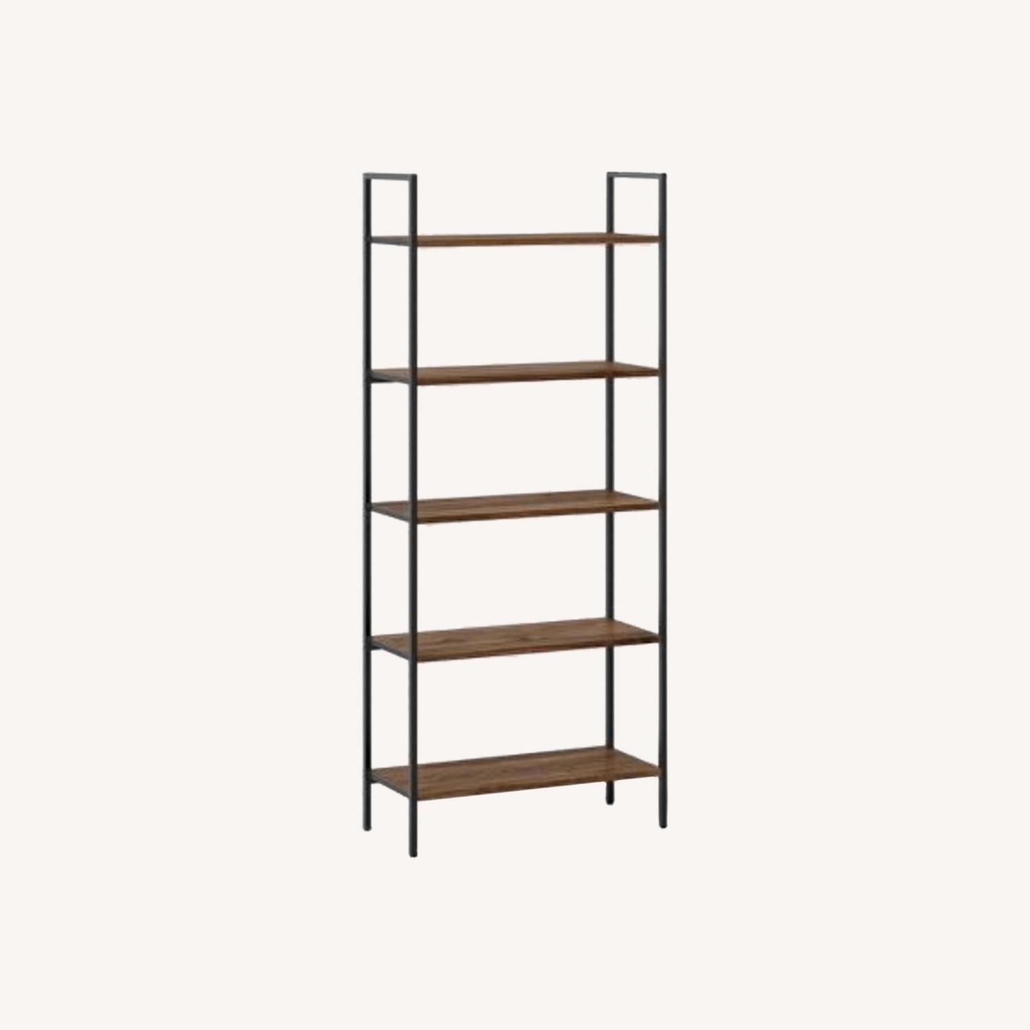72" Walnut Loring Ladder Bookshelf Threshold AptDeco