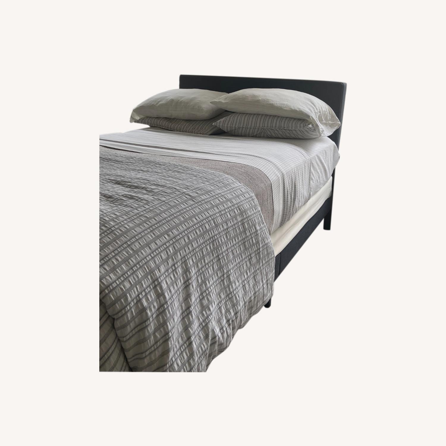 Upholstered Twin Bed Frame and Headboard - image-0