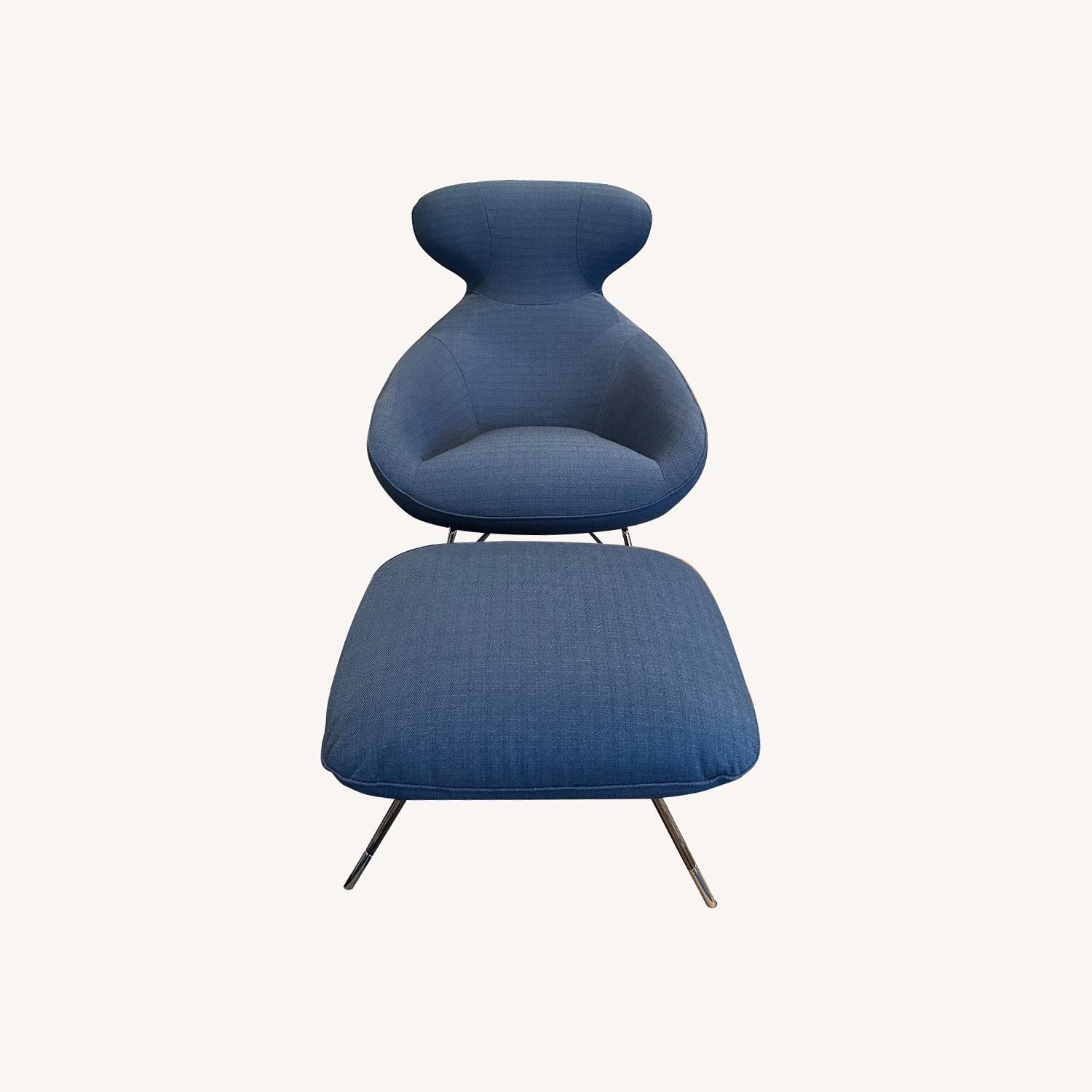 Roche Bobois Spoutnik Lounge Chair and Ottoman - image-0