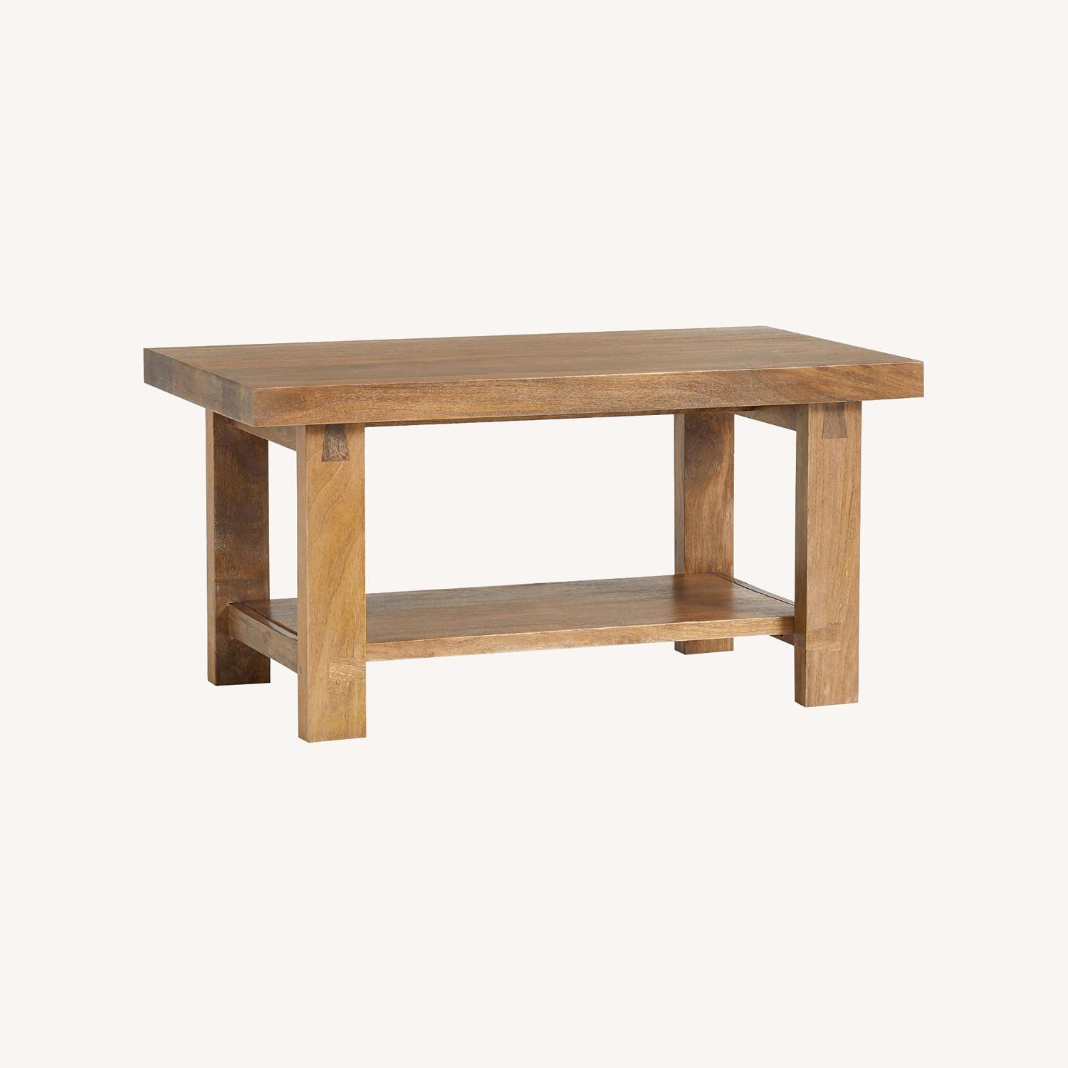 Pottery Barn Reed Rectangular Coffee Table - image-0