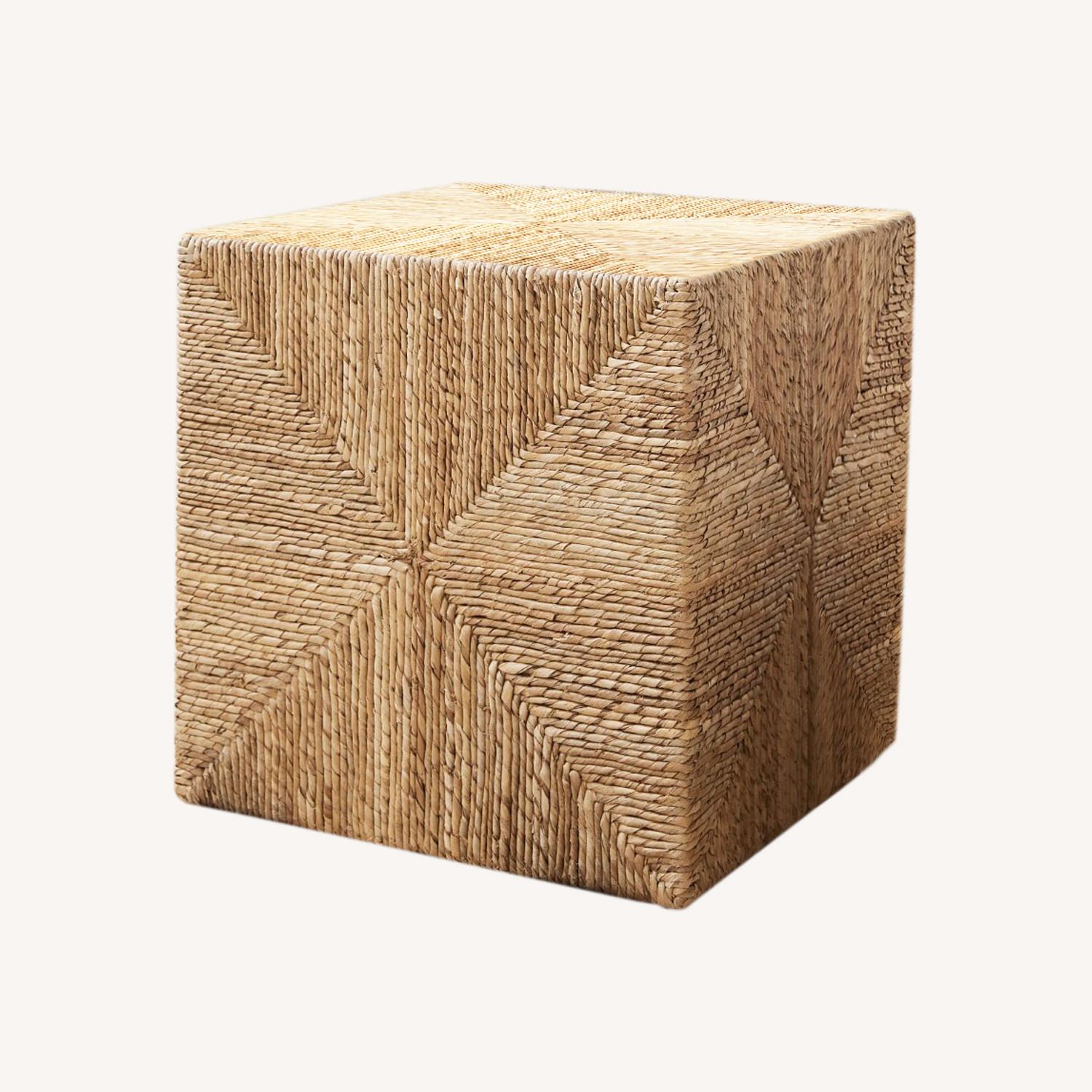 Pottery Barn Malibu Square Woven Accent Cube - image-0