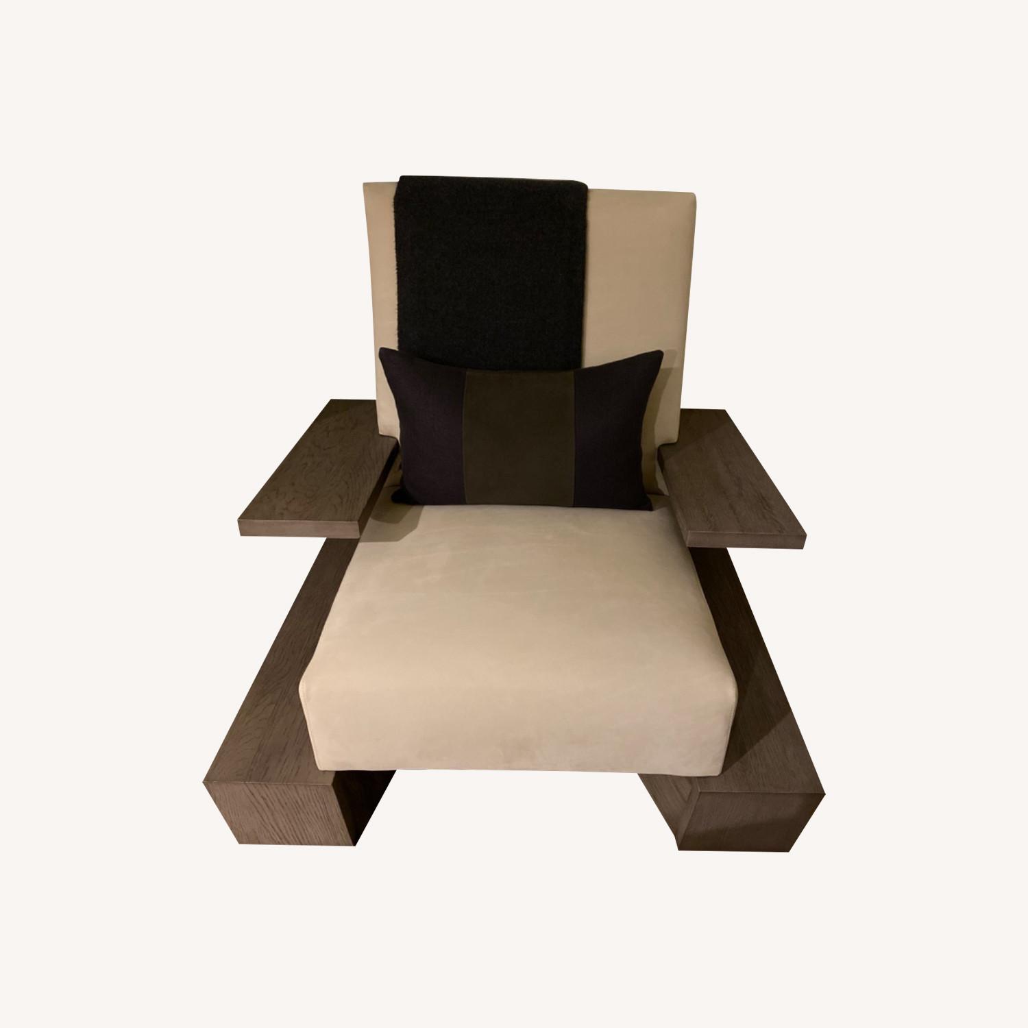 Restoration Hardware Cassel Chair Veneto Ivory Leather - image-0