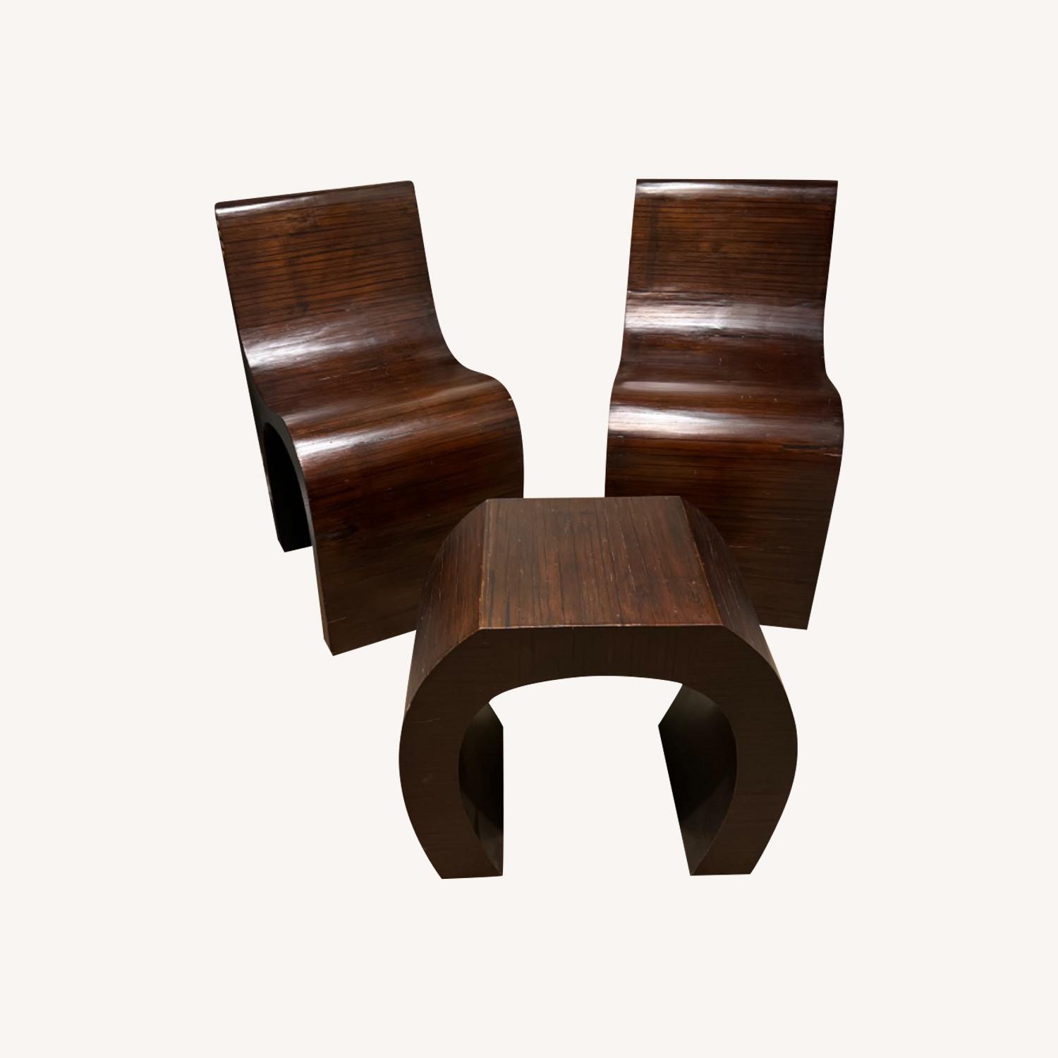 Accent Chairs with End Table - image-0