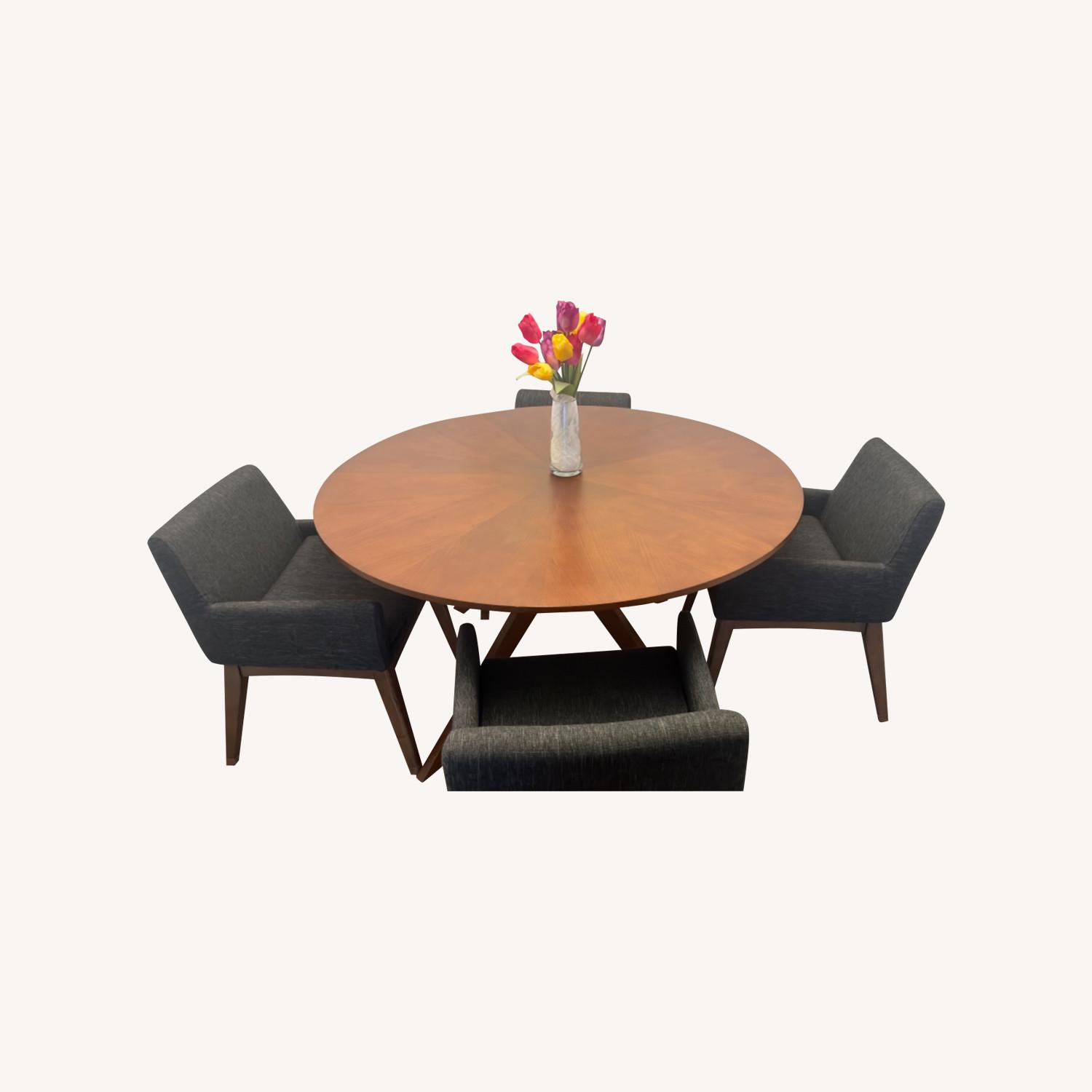Article Wood Dining Table & 4 Chairs - AptDeco