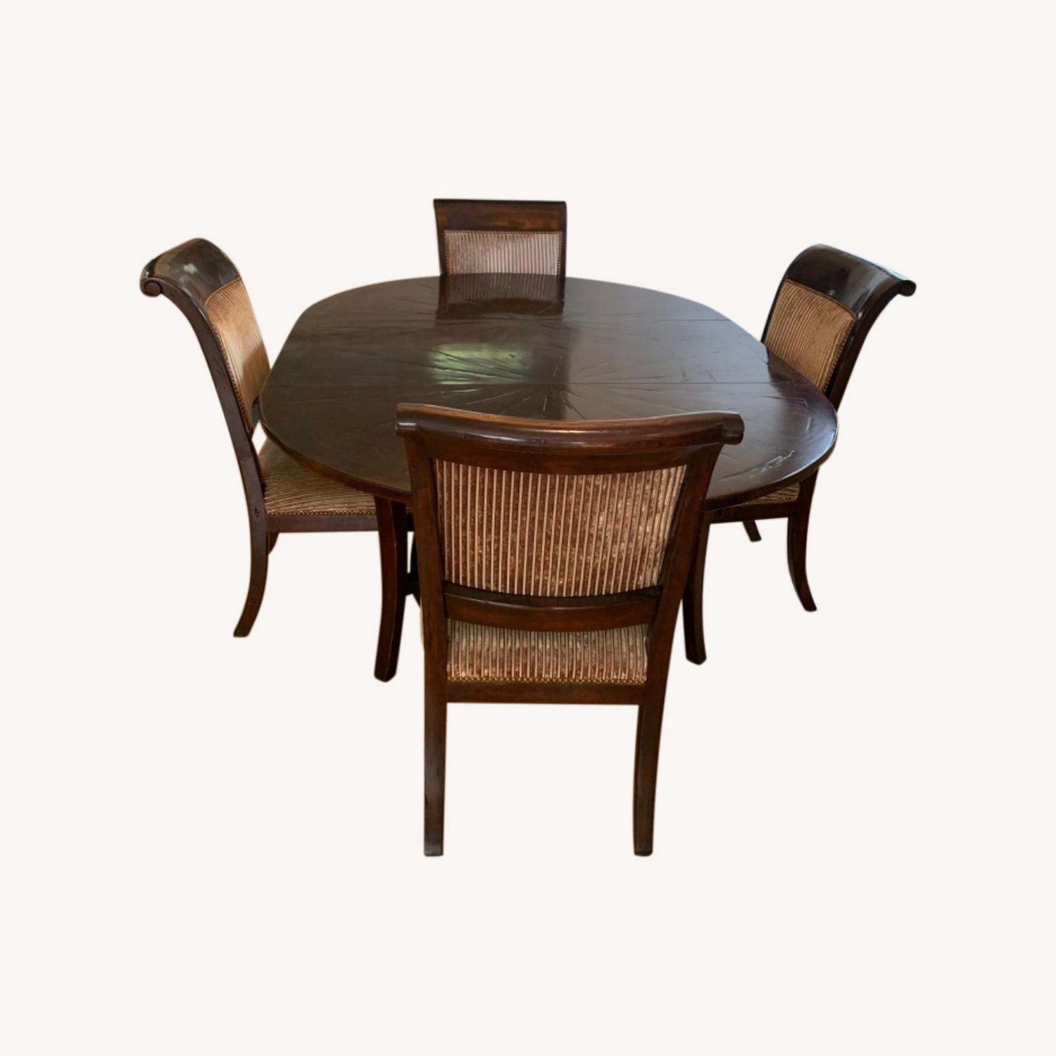 Custom Alder Table And Dining Chairs - image-0