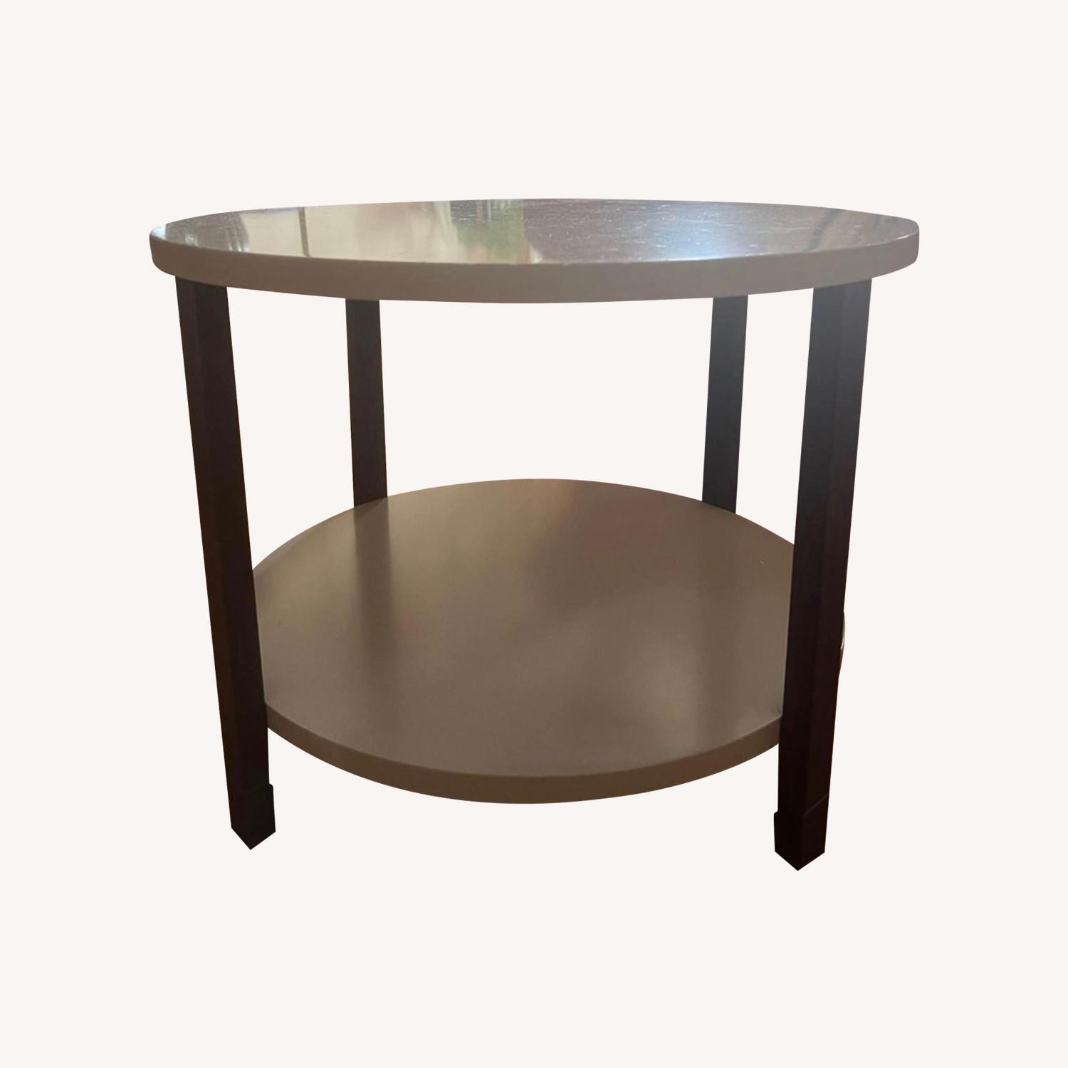 IKEA Wood Round Coffee Table AptDeco