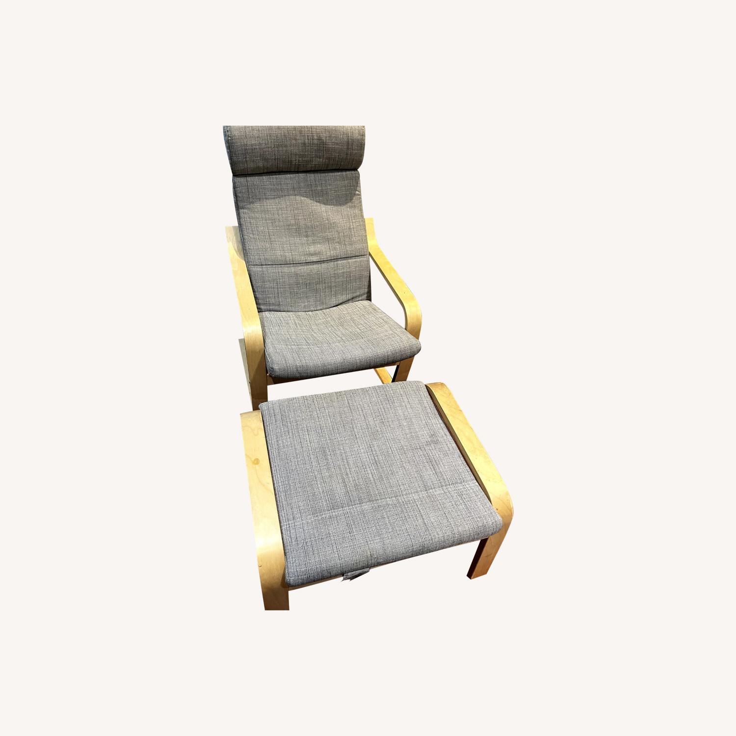 IKEA Poang Chair Light Gray AptDeco