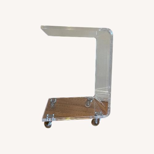 CB2 Novo Folding Side Table AptDeco