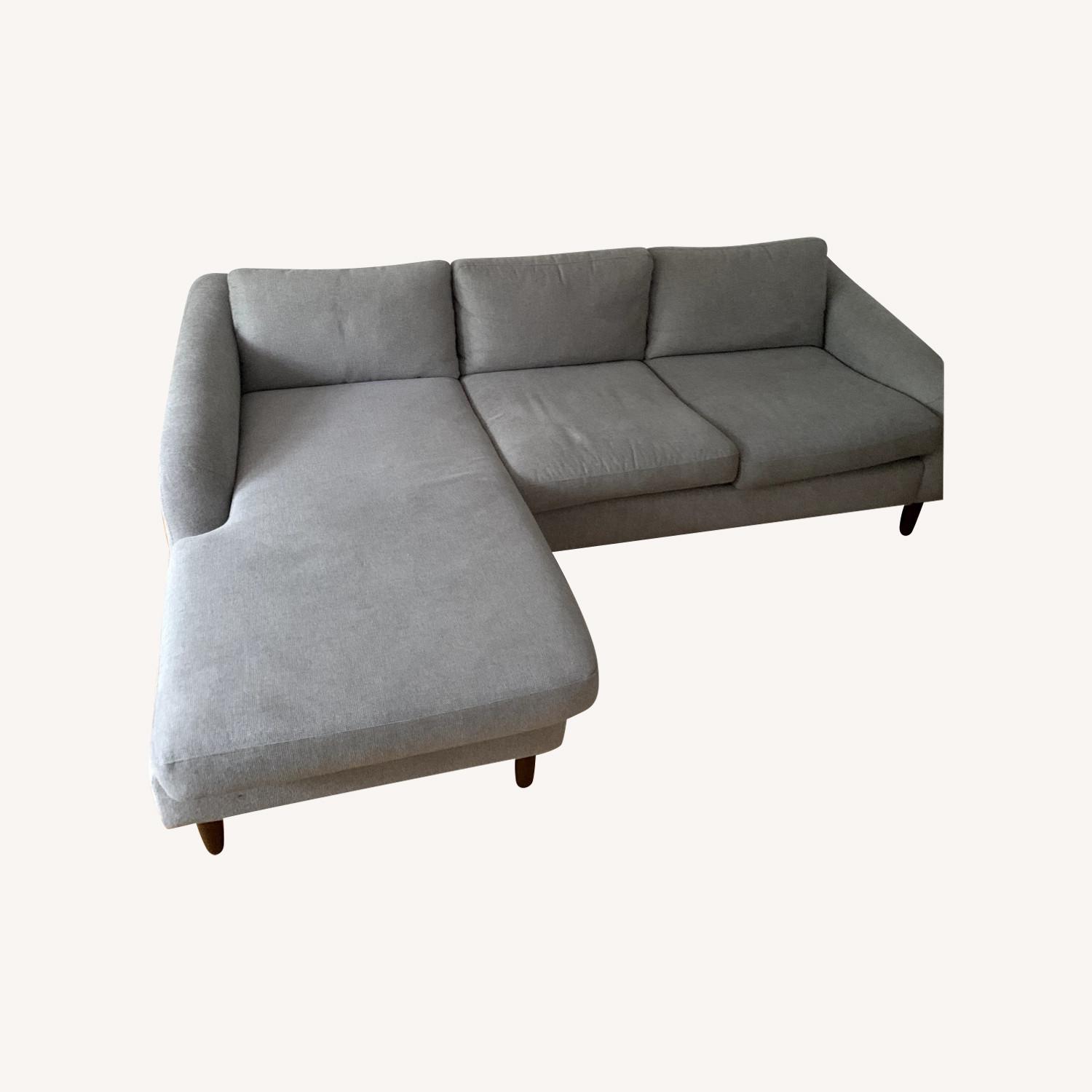 Upholstered Grey Sectional - image-0