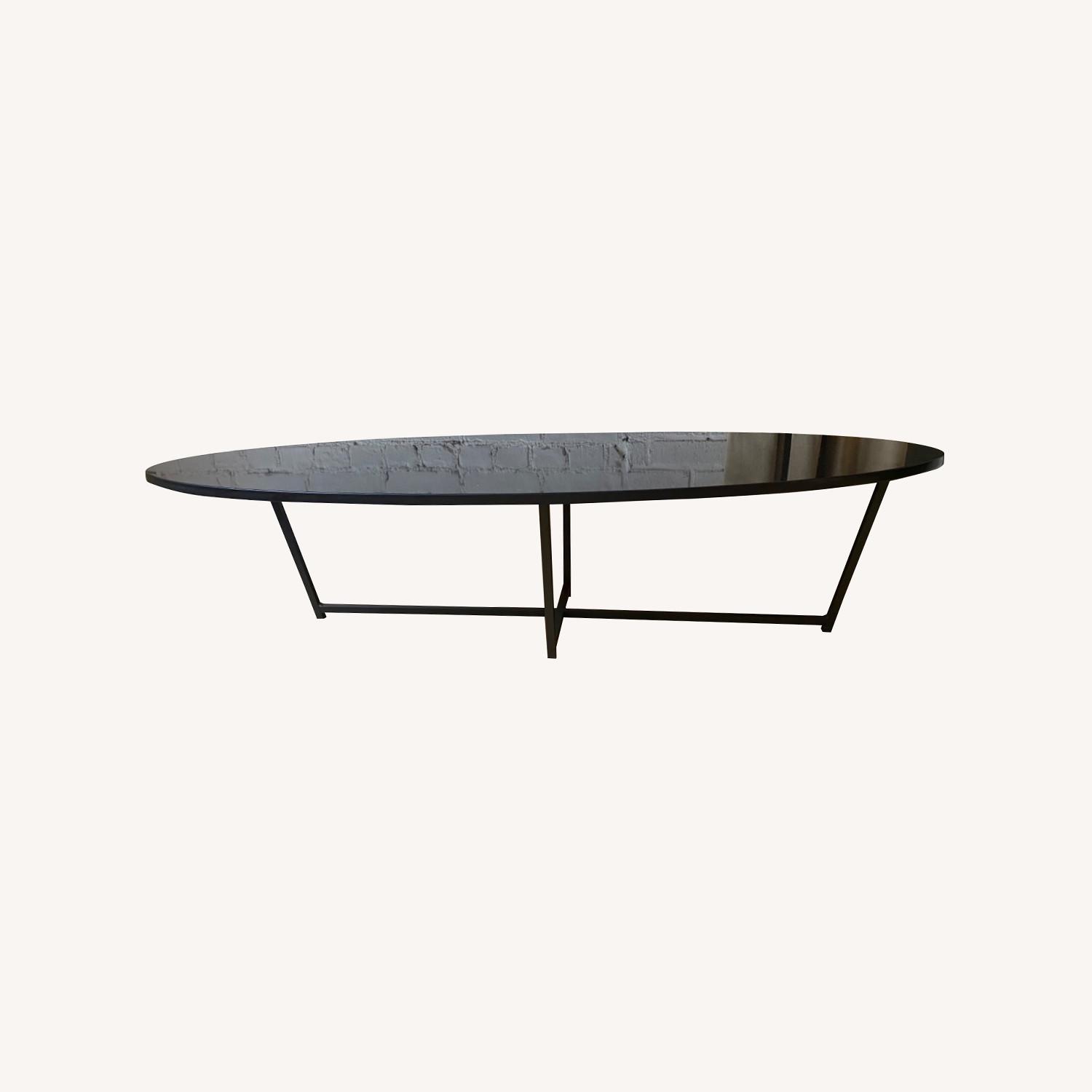 Room & Board Coffee Table Oval Black Quartz - image-0