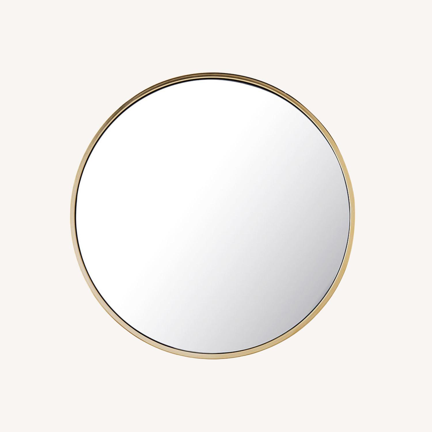 Pottery Barn Round Gold Kids Mirror AptDeco