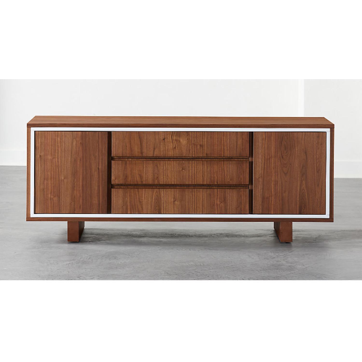 CB2 Trim Walnut Media Credenza - image-8