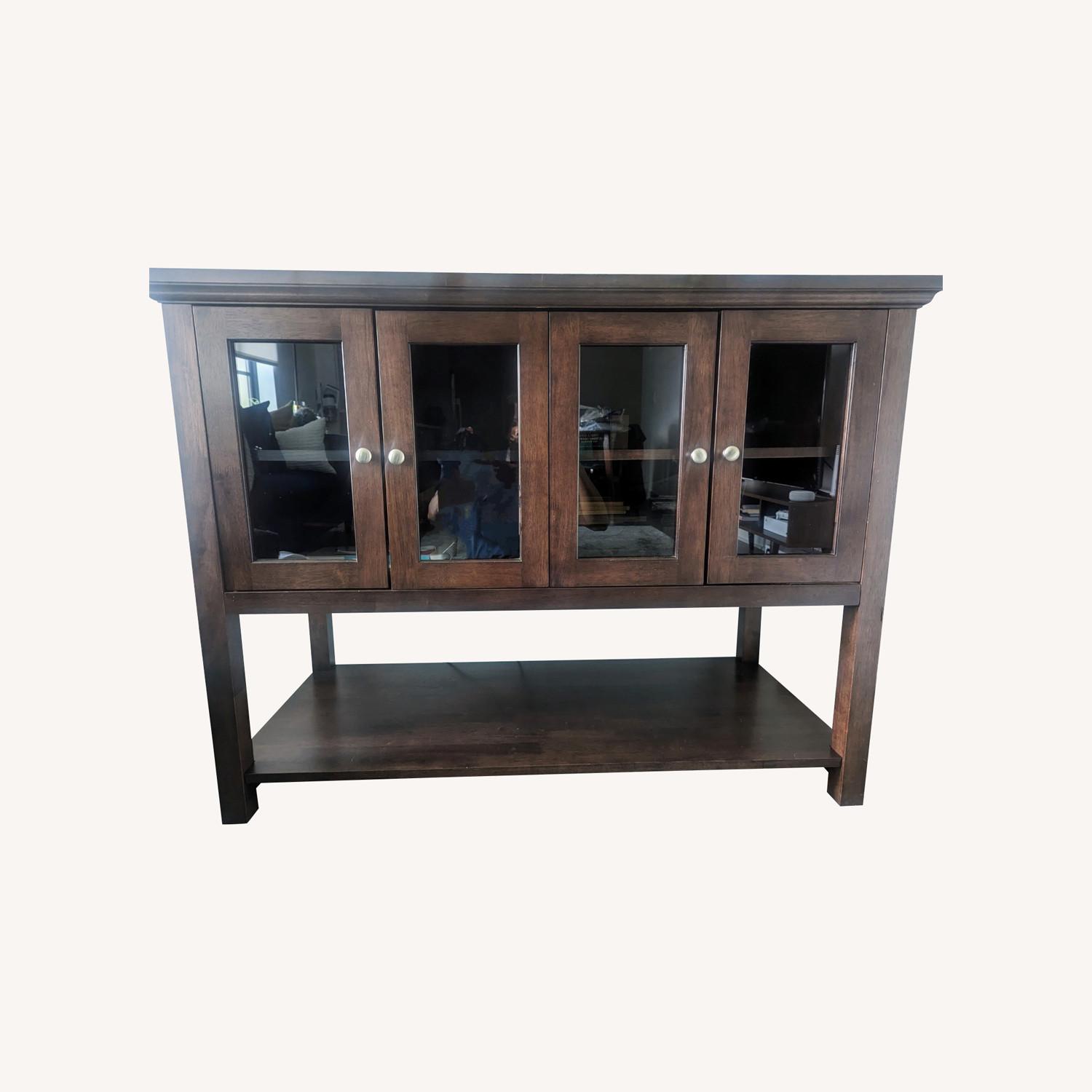 Overstock Walnut Buffet Sideboard AptDeco