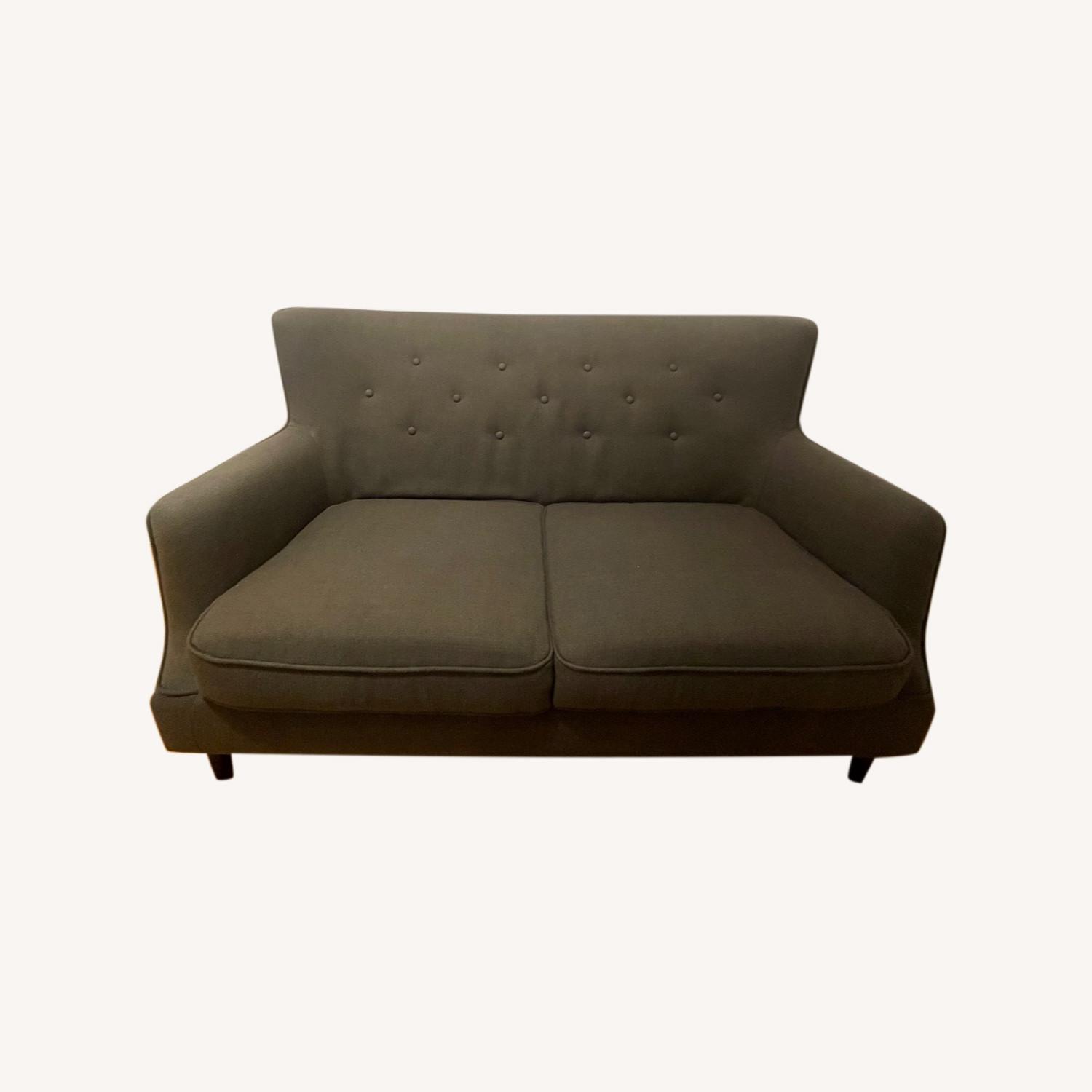 Wingback Grey Loveseat - image-0