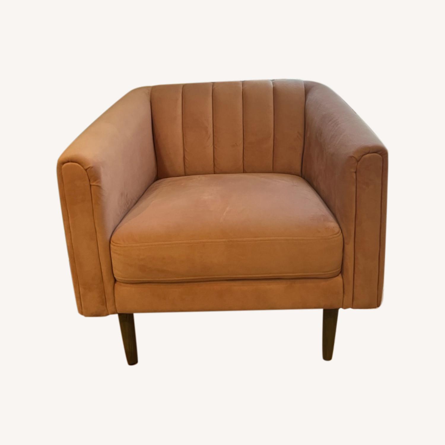 Blush Pink Channel Back Sachs Chair - image-0