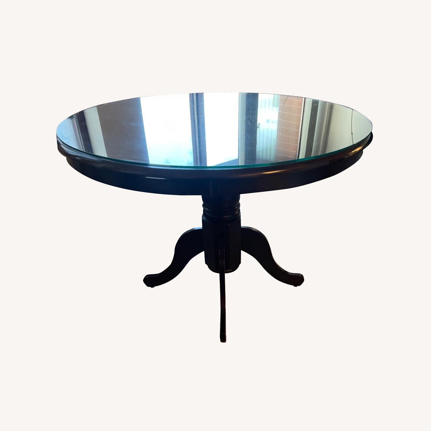Coaster Fine Solid Round Dark Brown Wood Dining Table - AptDeco