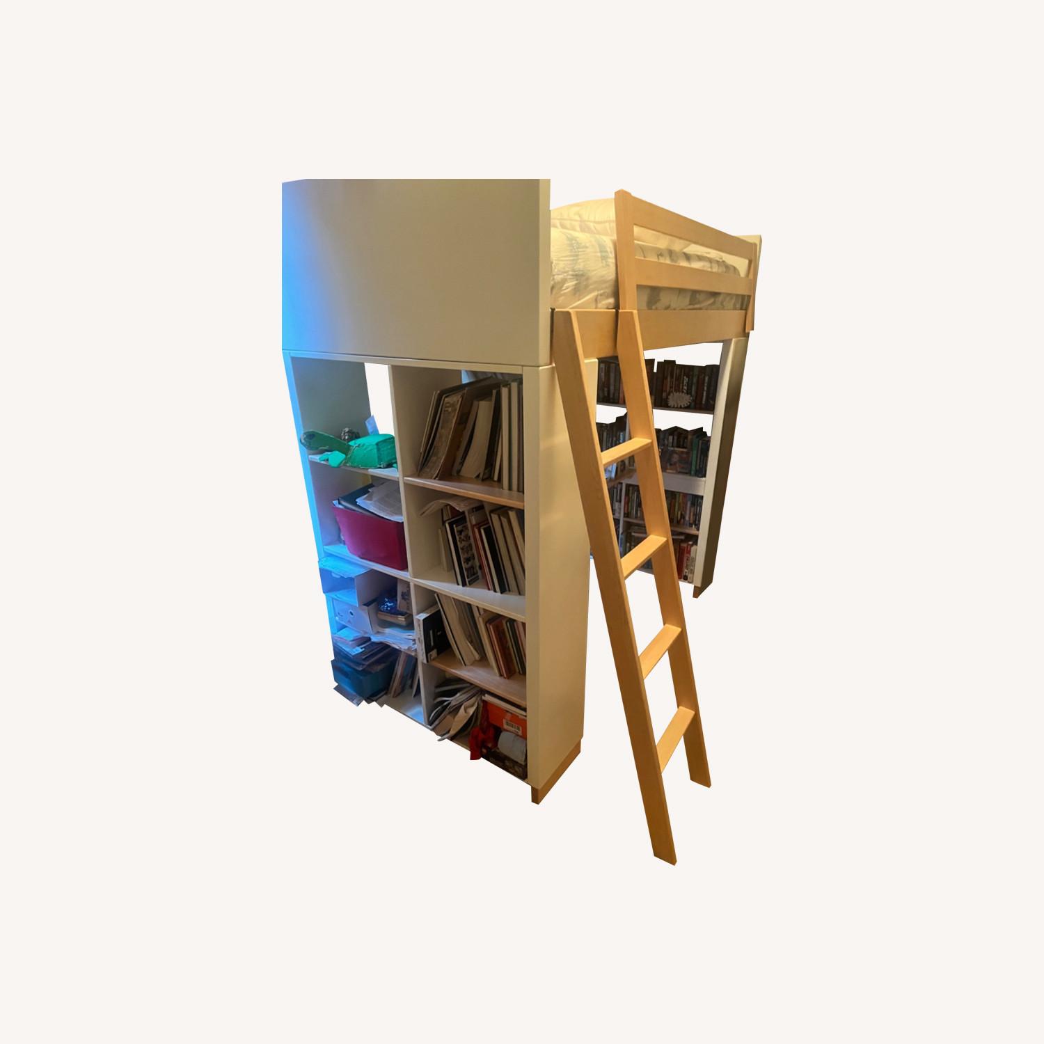 Room & Board Loft Bed with BuiltIn Desk and Bookcases AptDeco