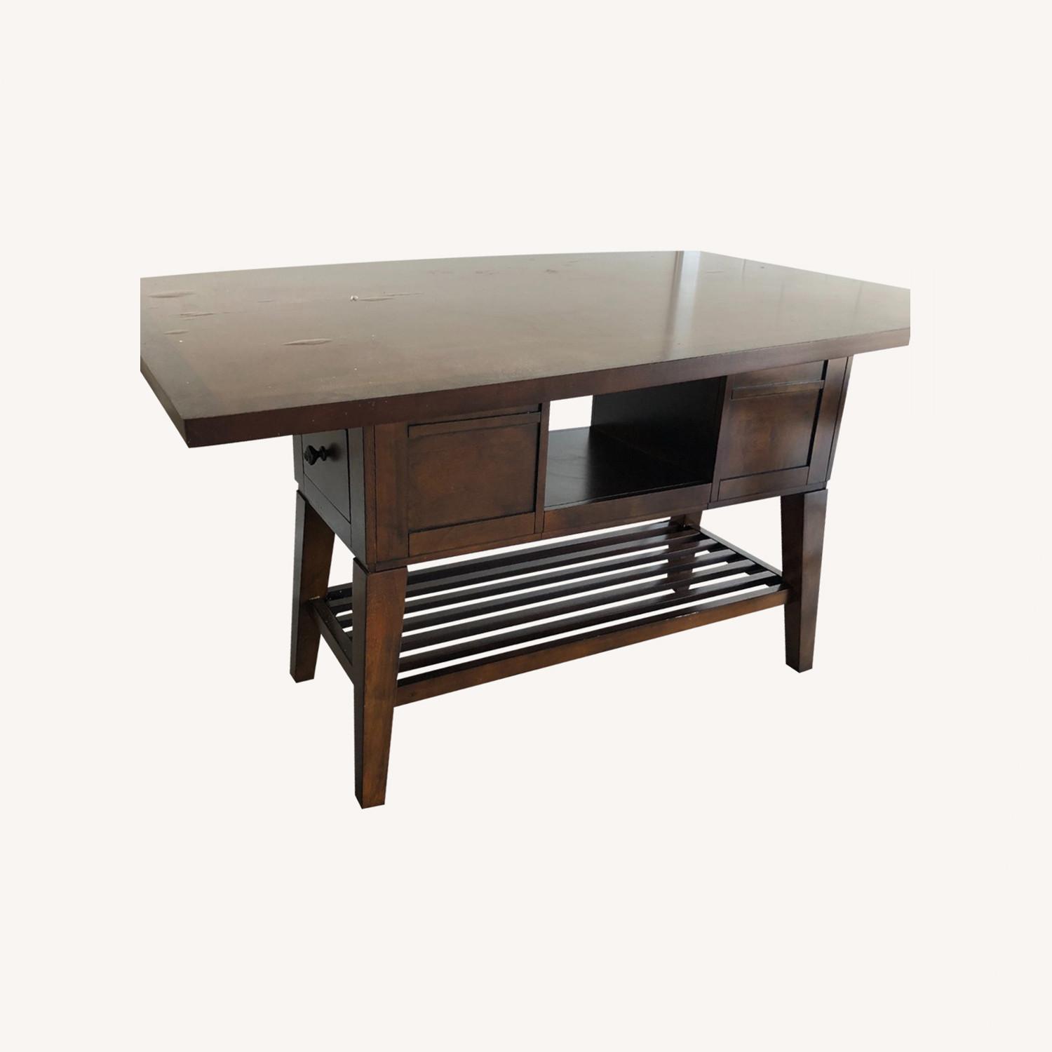 Counter-Height Dining Table With Wine Storage - image-0