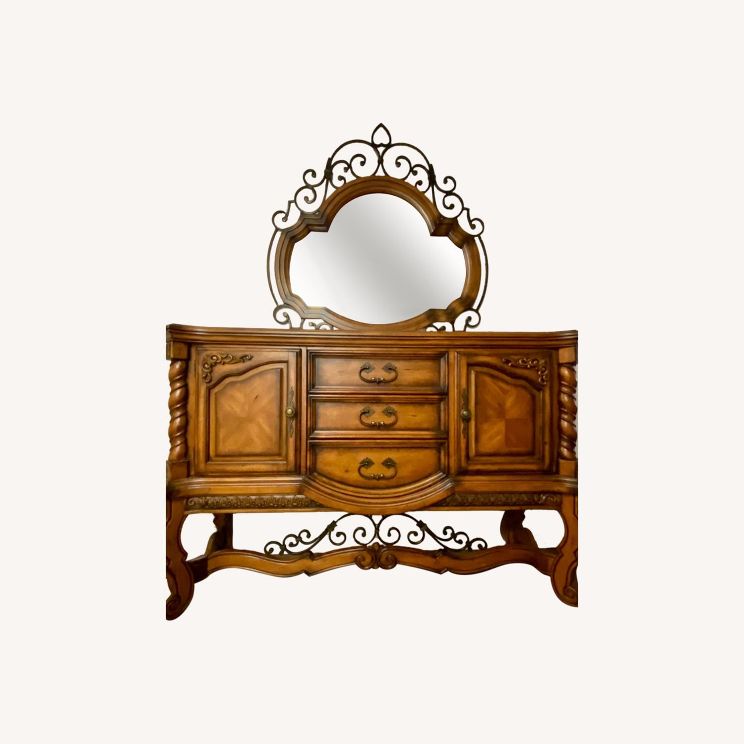 Ashley Furniture Buffet / Sideboard Table With Mirror AptDeco