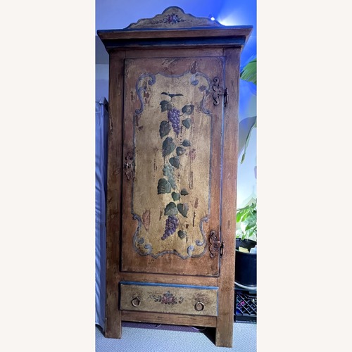 Used Painted Solid Wood Armoire for sale on AptDeco
