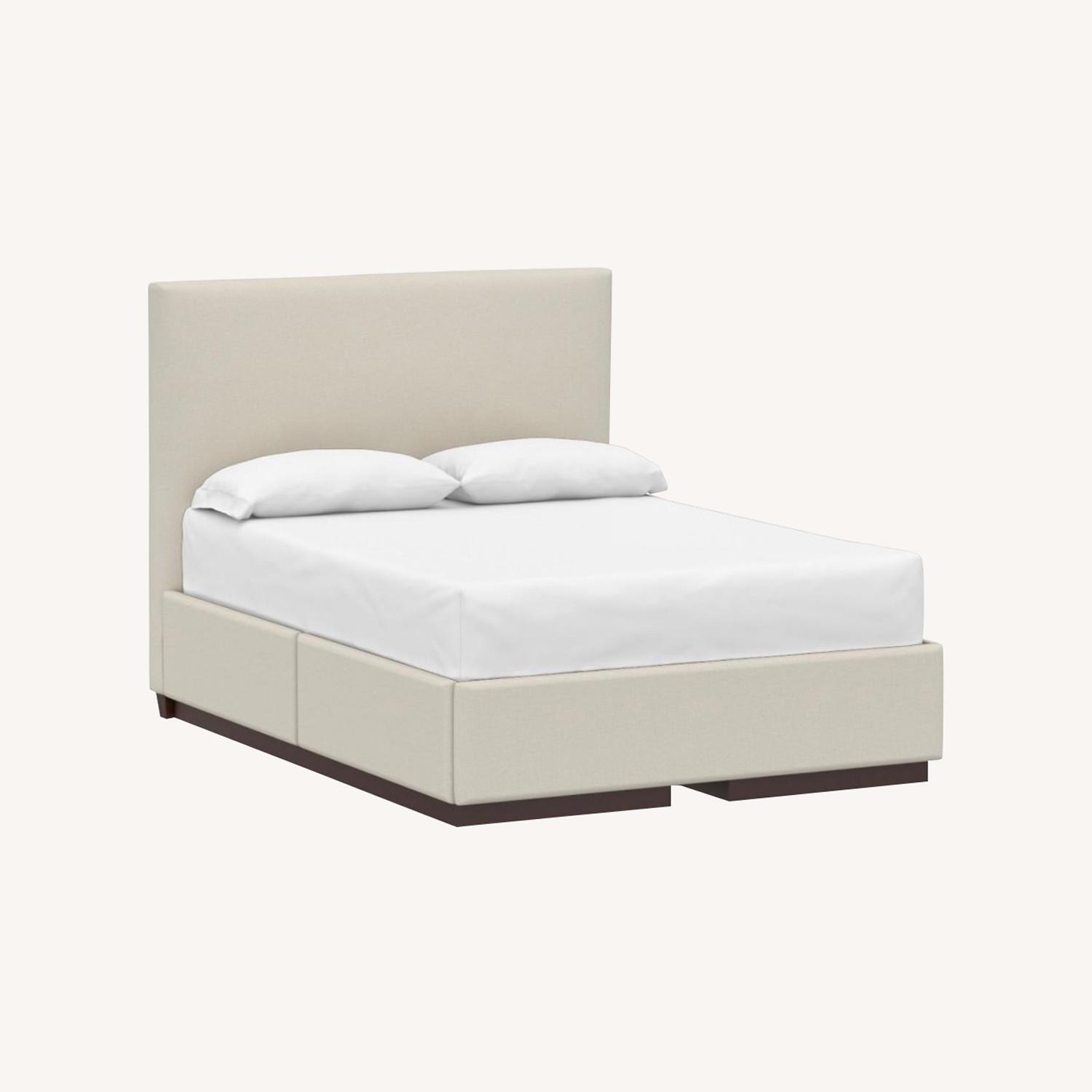 Potterybarn Raleigh Upholstered Queen Storage Bed - image-0