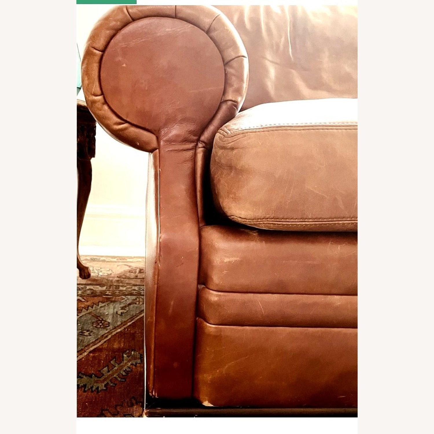Vintage Ralph Lauren Saddle Leather Sofa - image-1