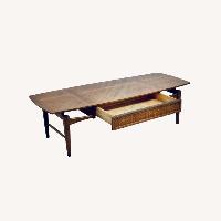 Lane Esteem Caned Drawer Floating Top Coffee Table