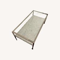 Tanner Marble Rectangle Coffee Table, Glass/Marble
