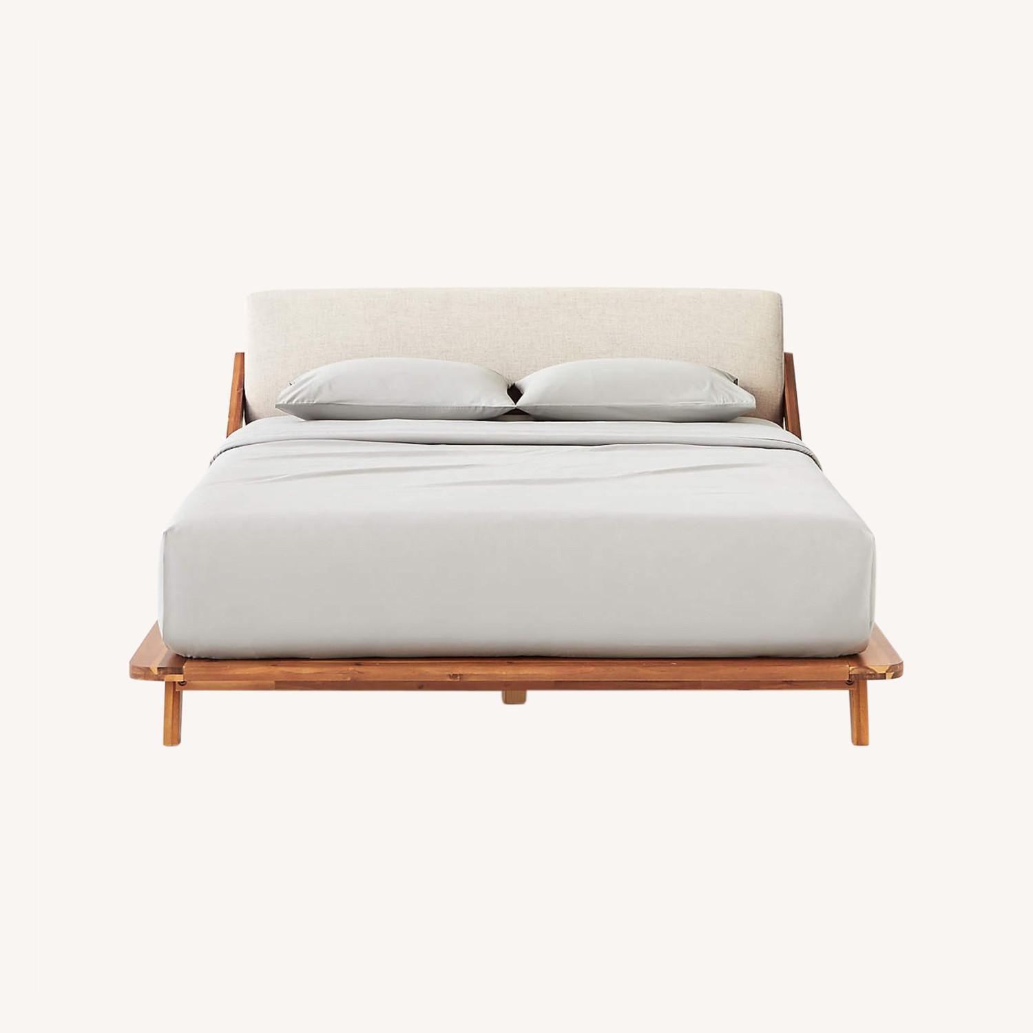 CB2 Drommen Acacia Wood Queen Bed - image-0
