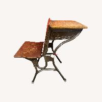 Vintage School Desk Folding Chair Seat