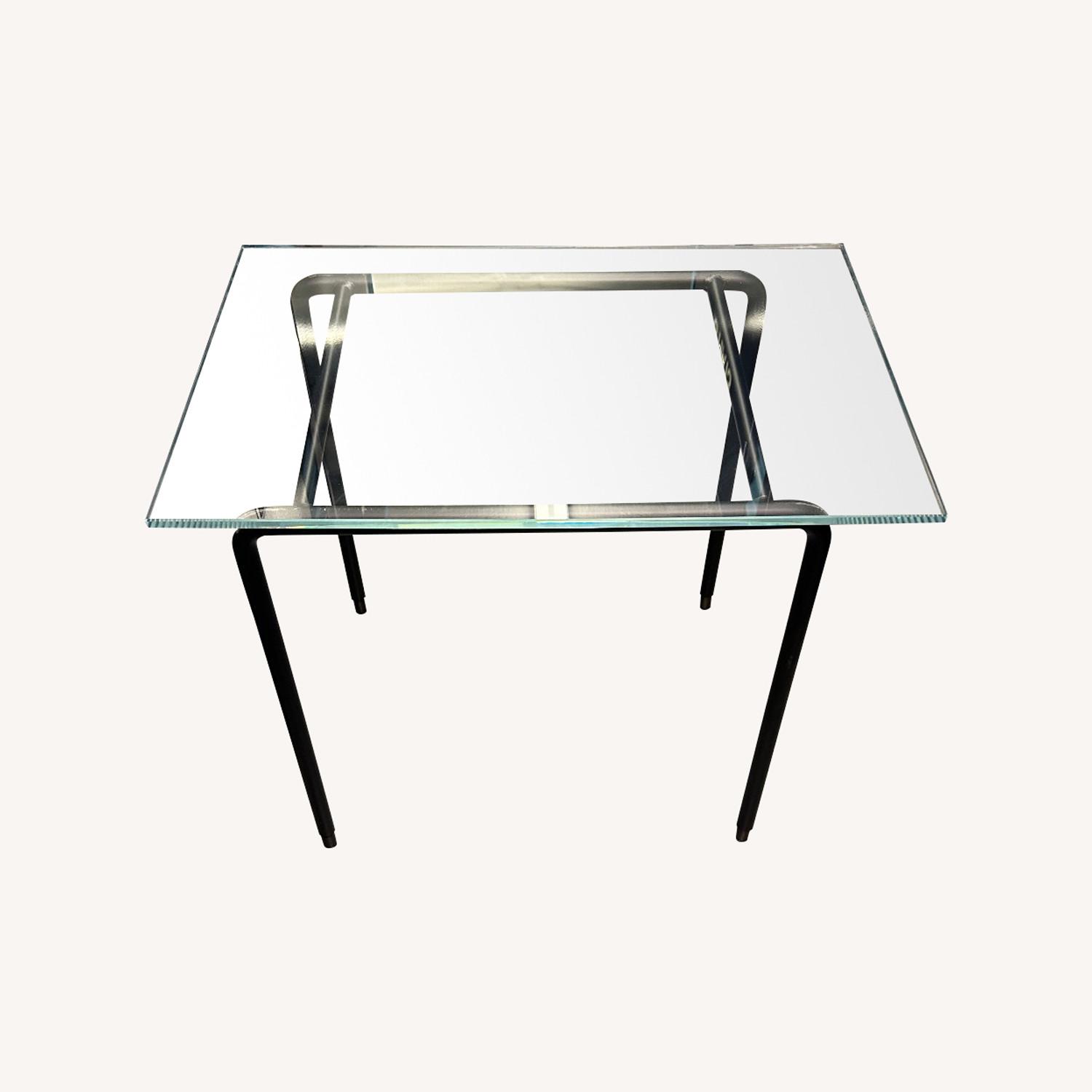 CB2 Cane Glass Side Table AptDeco