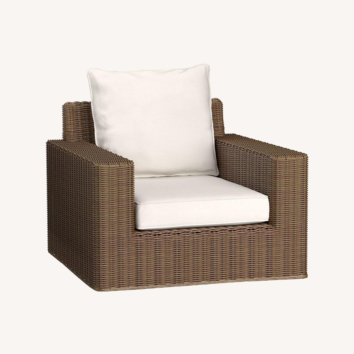 Pottery Barn Torrey Swivel Armchair Espresso AptDeco