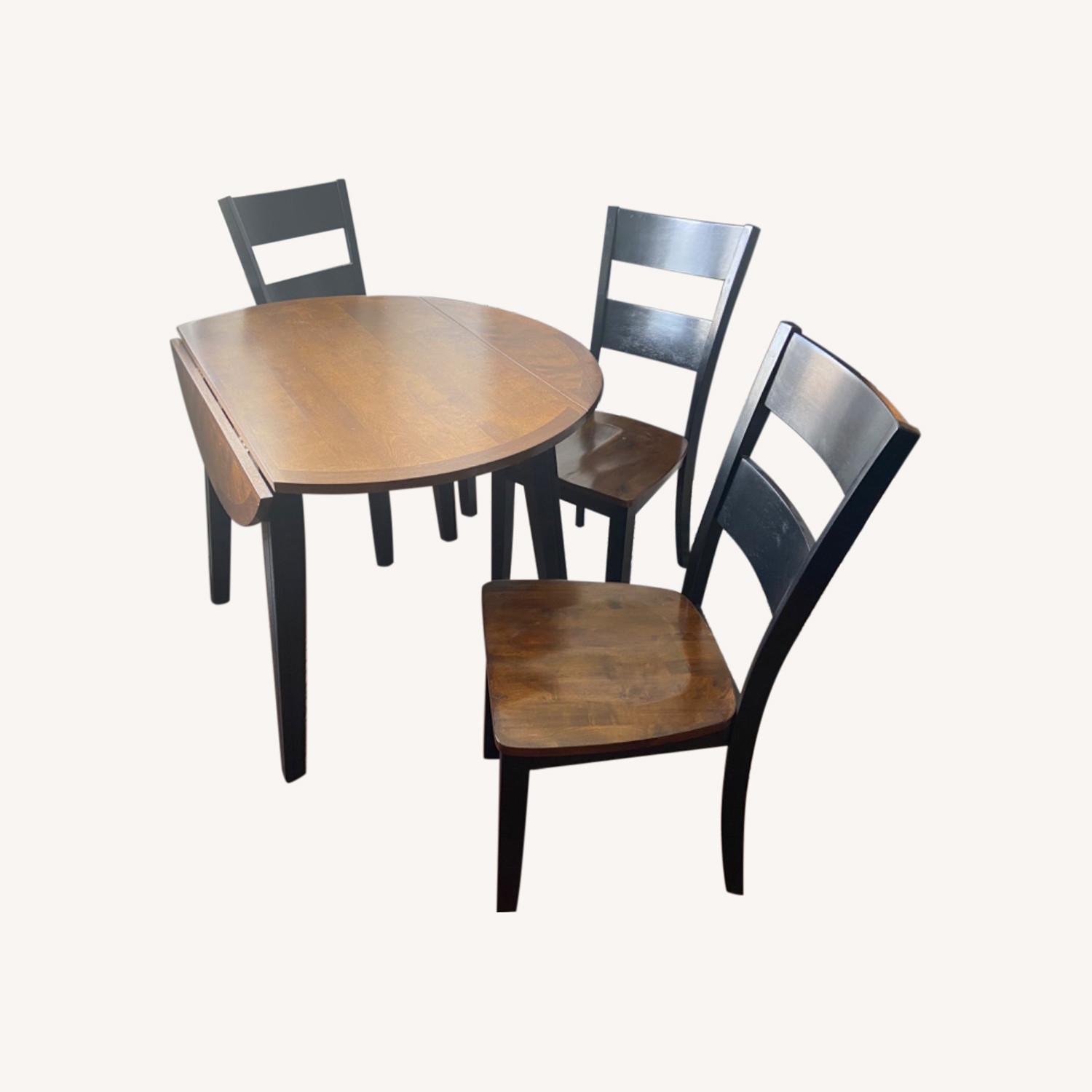 4 piece Dining Set With Round Folding Table - image-0