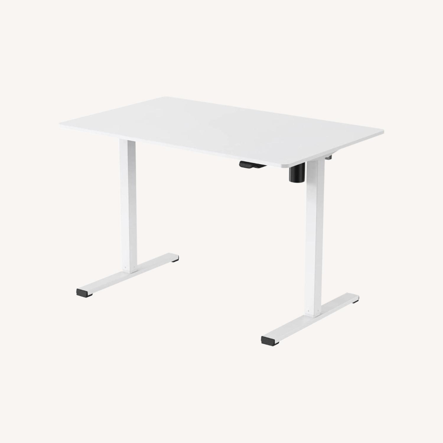 IKEA FLEXISPOT White Standing Desk Adjustable AptDeco