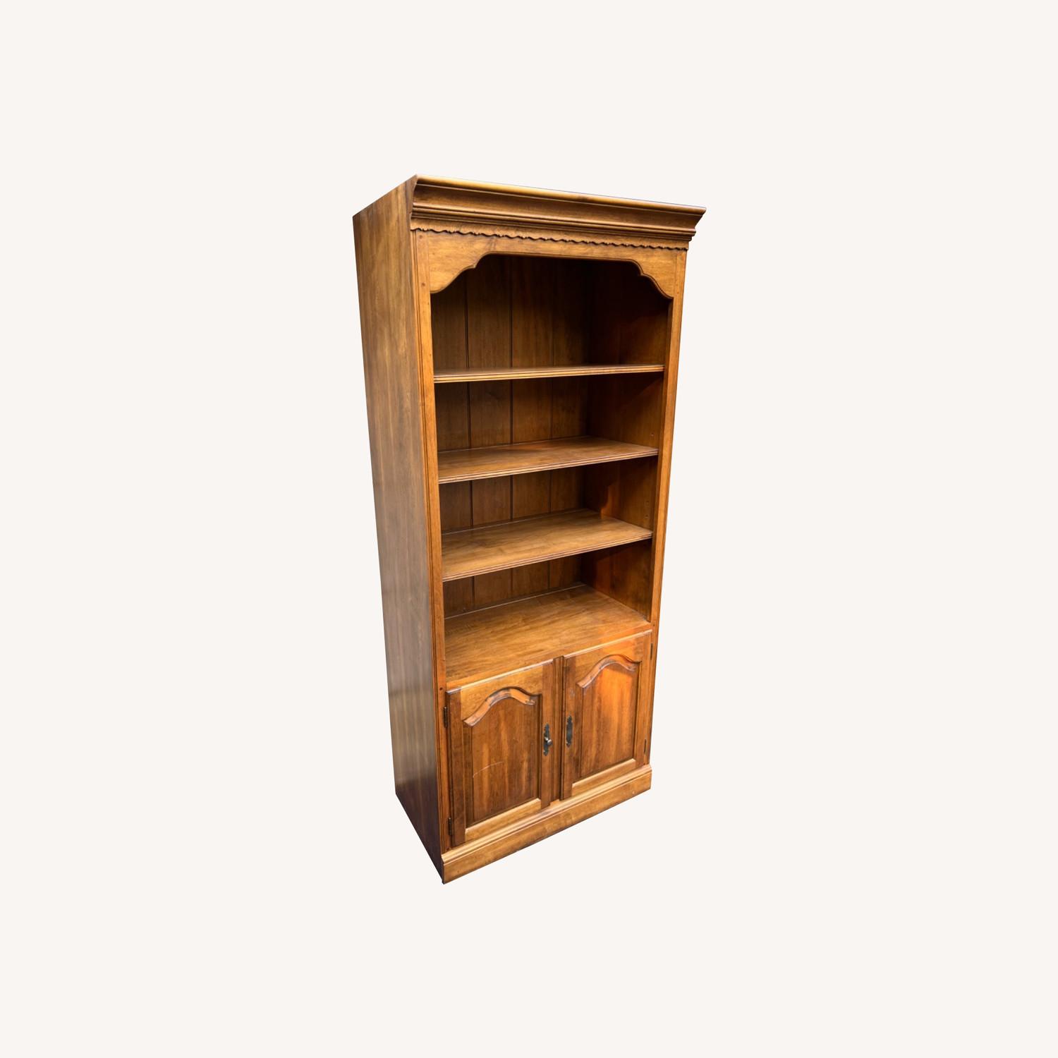 Ethan Allen Maple Bookcase Cabinet - image-0