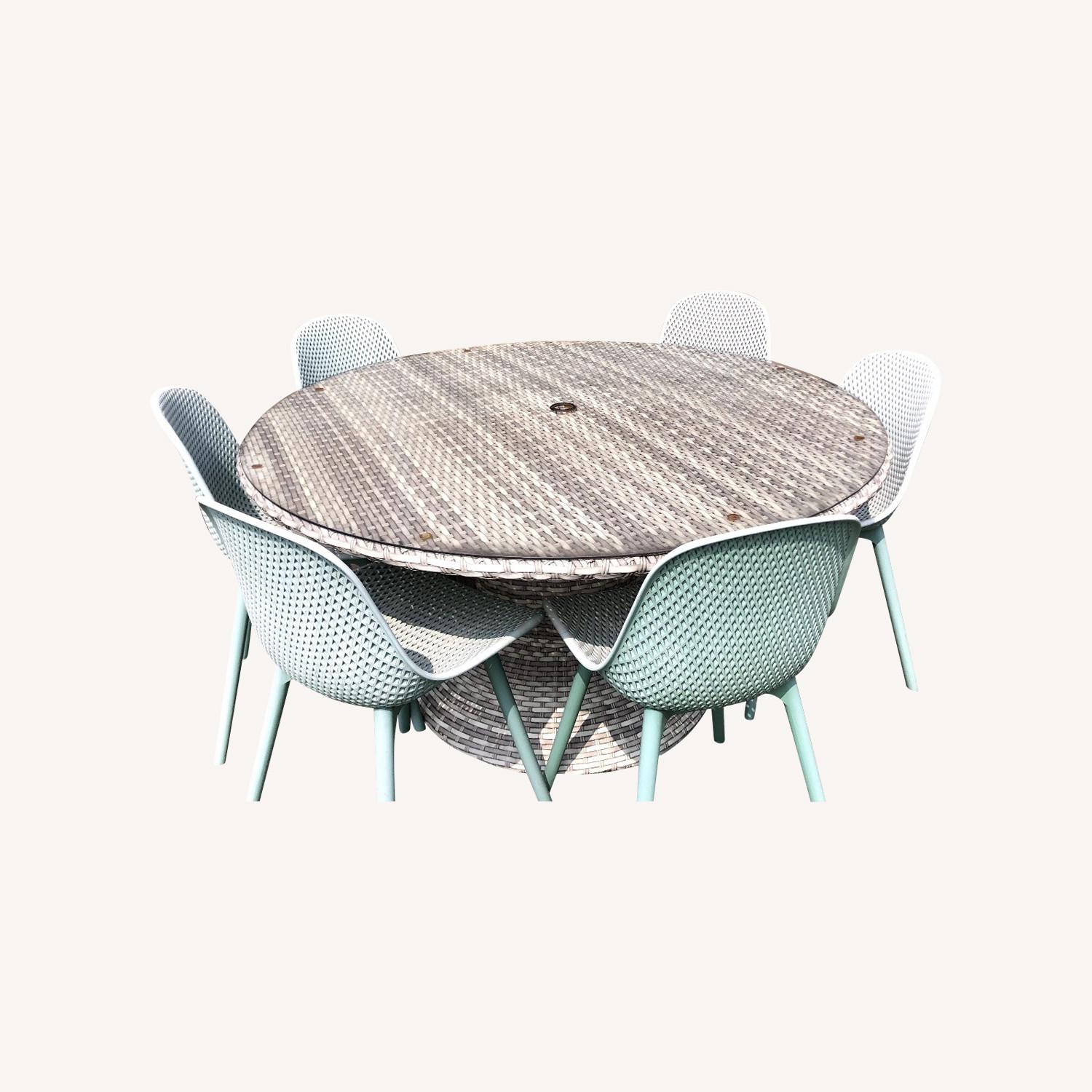 Table set with 2 chairs Home ESPRIT Green Multicolour 60 x 60 x 70 cm main image 0