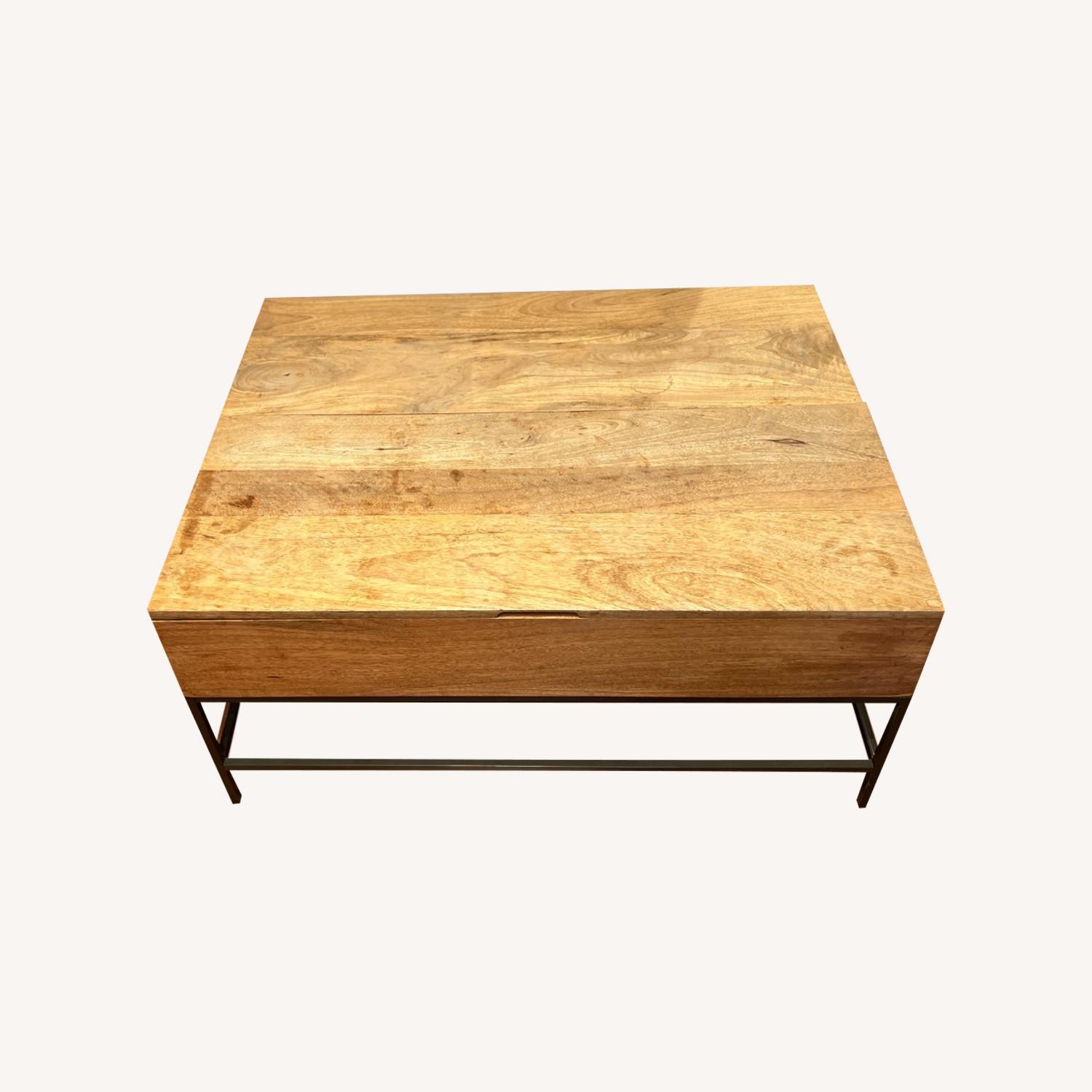 West Elm Industrial Storage Pop-Up Coffee Table - image-0