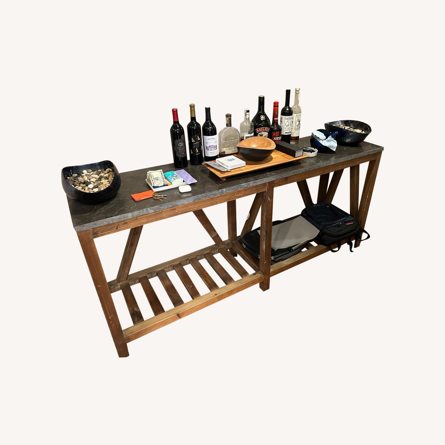 Crate & Barrel Bluestone Console Table AptDeco