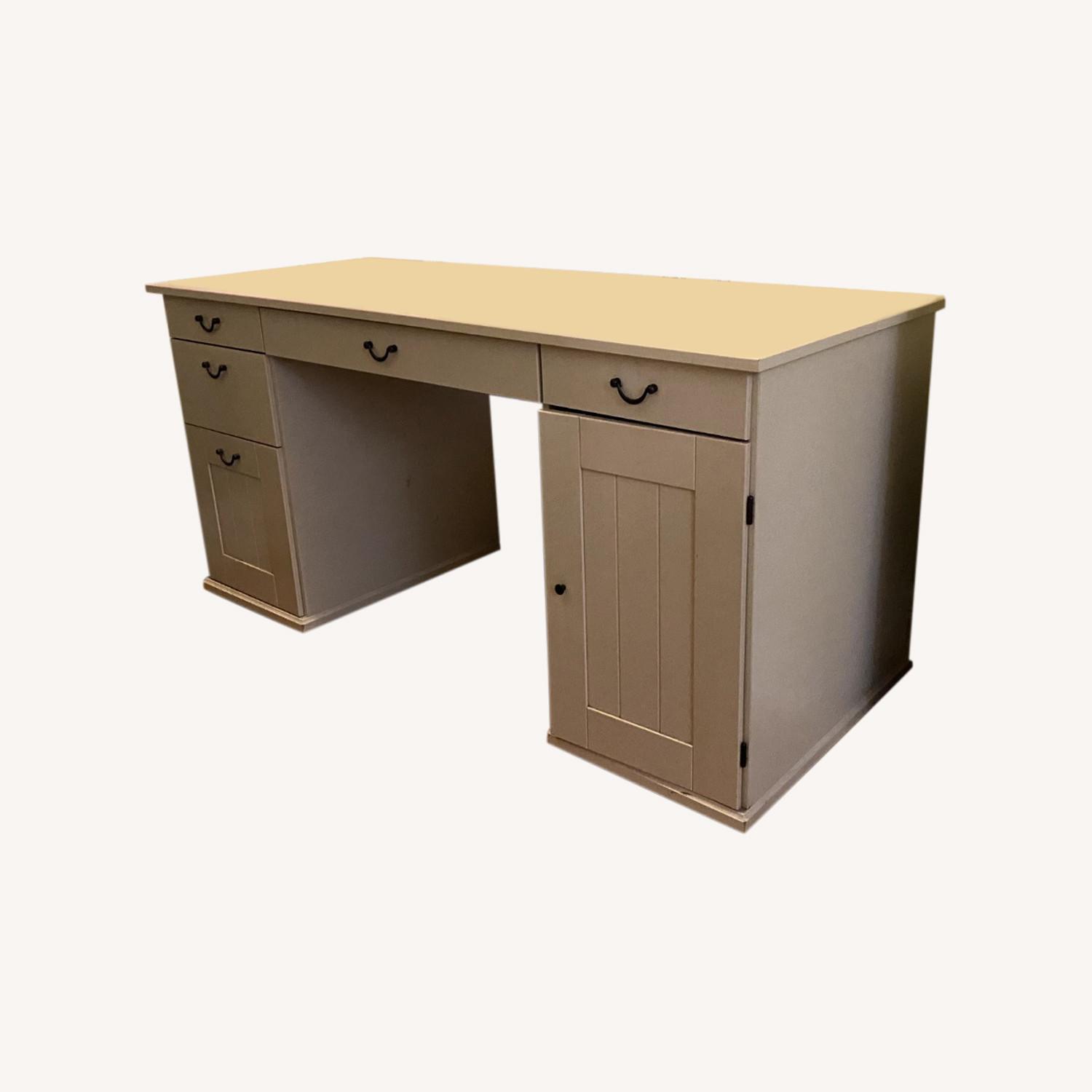 Desk with Filing Cabinet - image-0