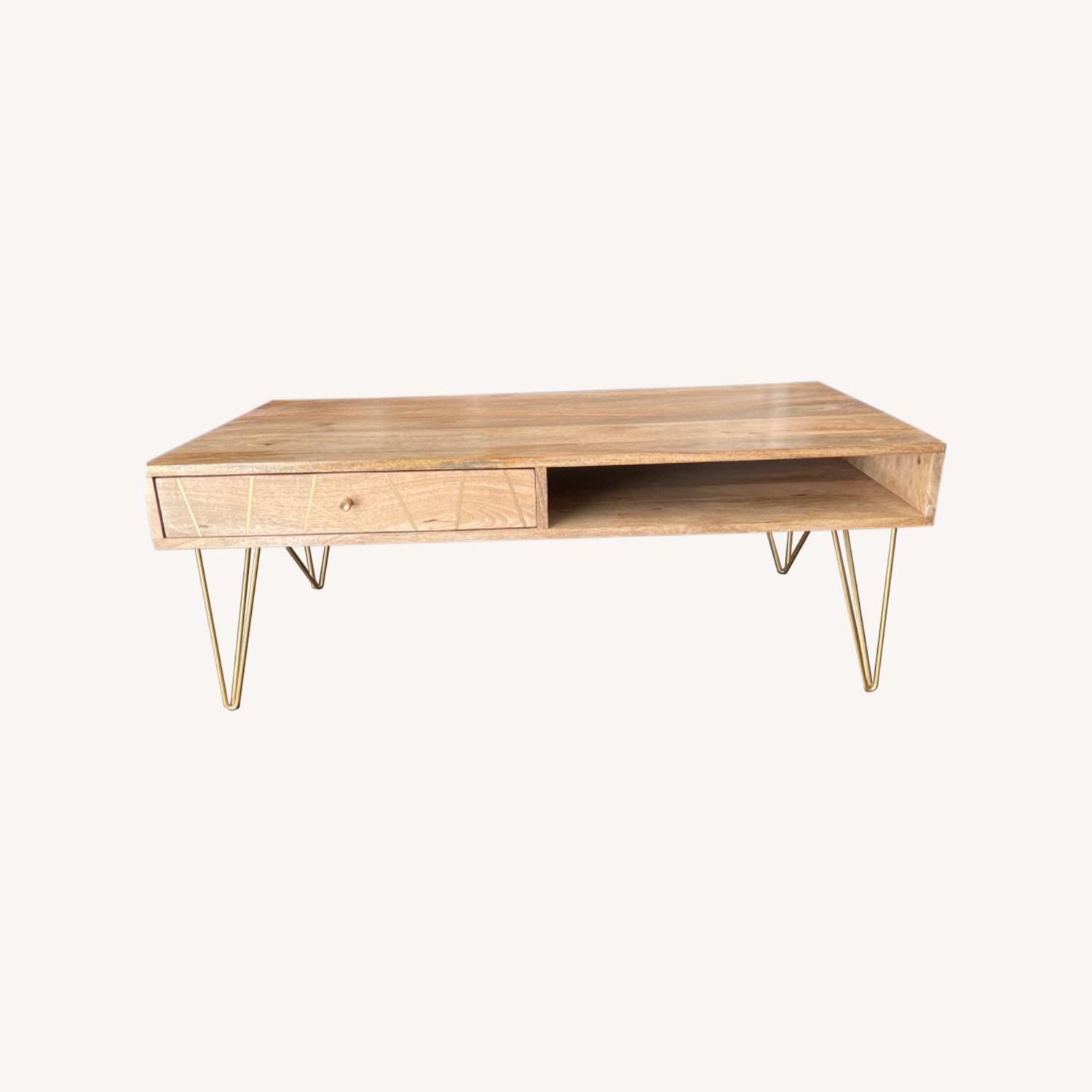 Banas Coffee Table with Tray Top AptDeco
