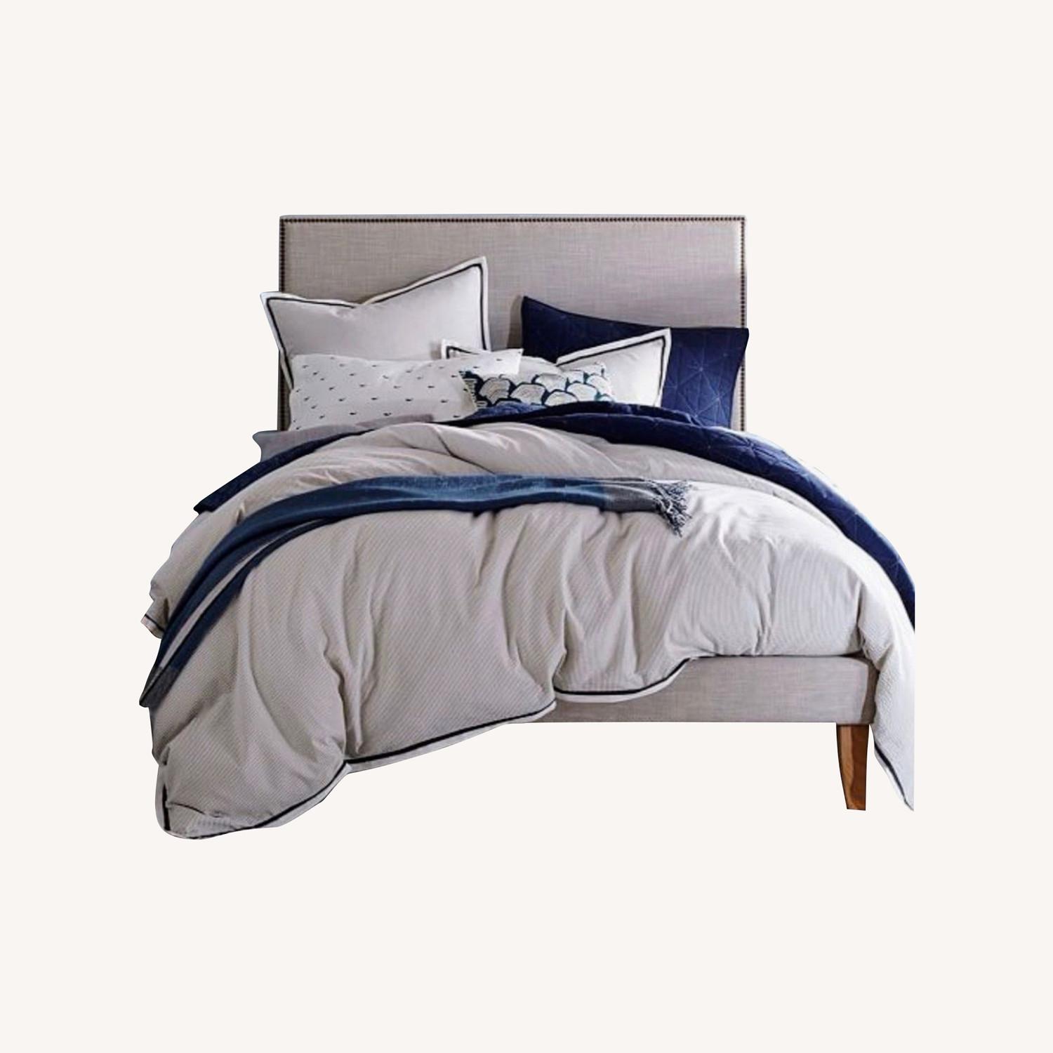 West Elm California King Linen Bed - image-0