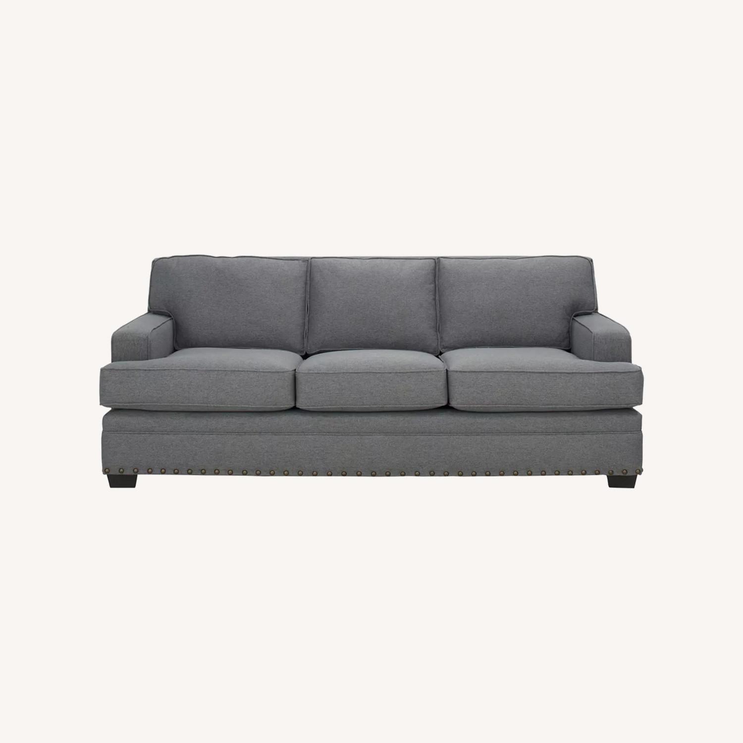 Raymour & Flanigan Blue/Grey Couch AptDeco