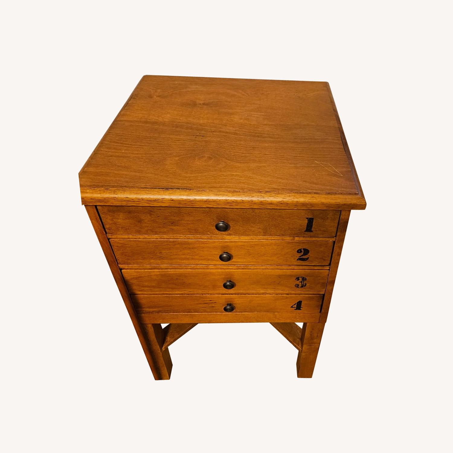 End Table With Storage and 3 Game Boards and Pieces - image-0