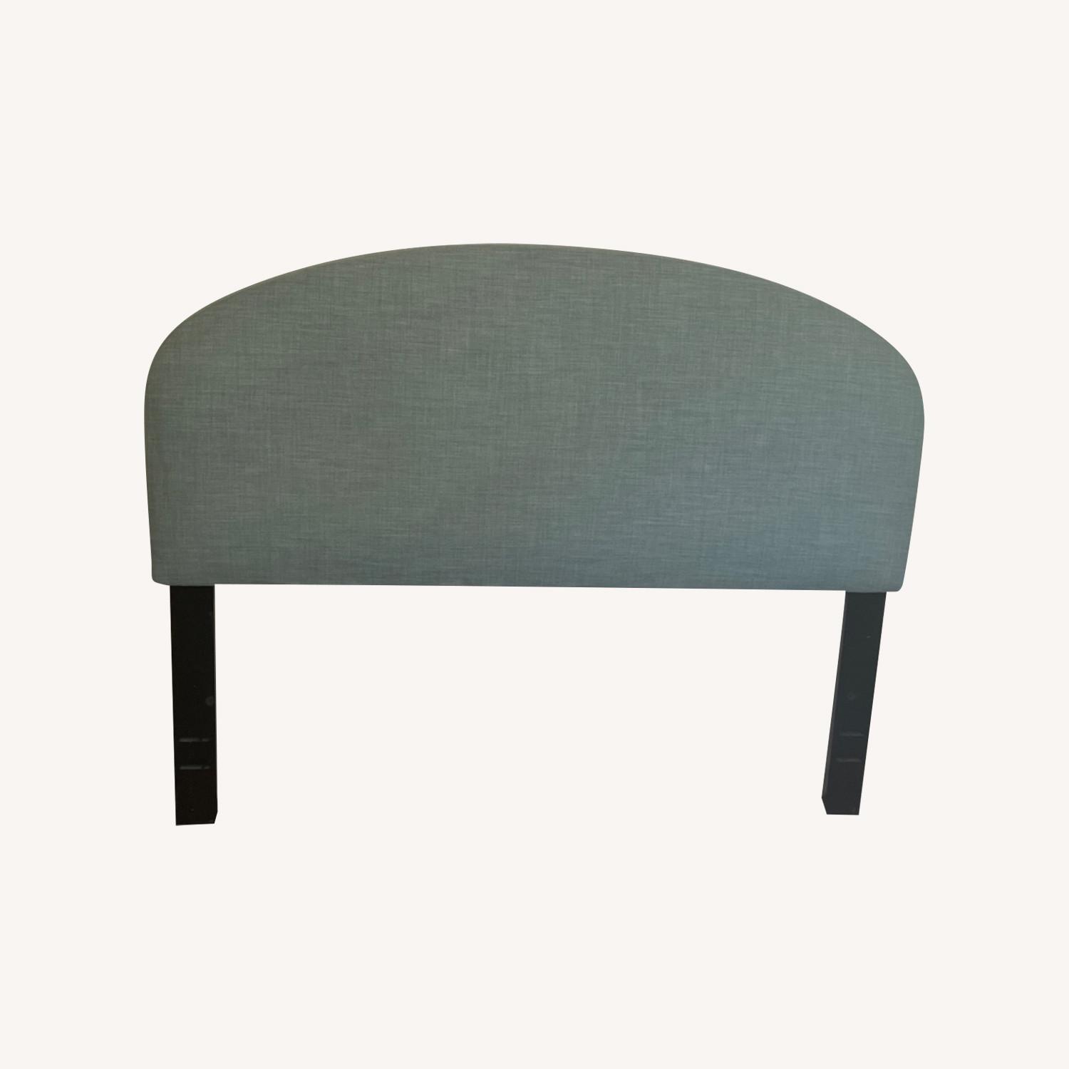 West Elm Teal Curved Headbord AptDeco