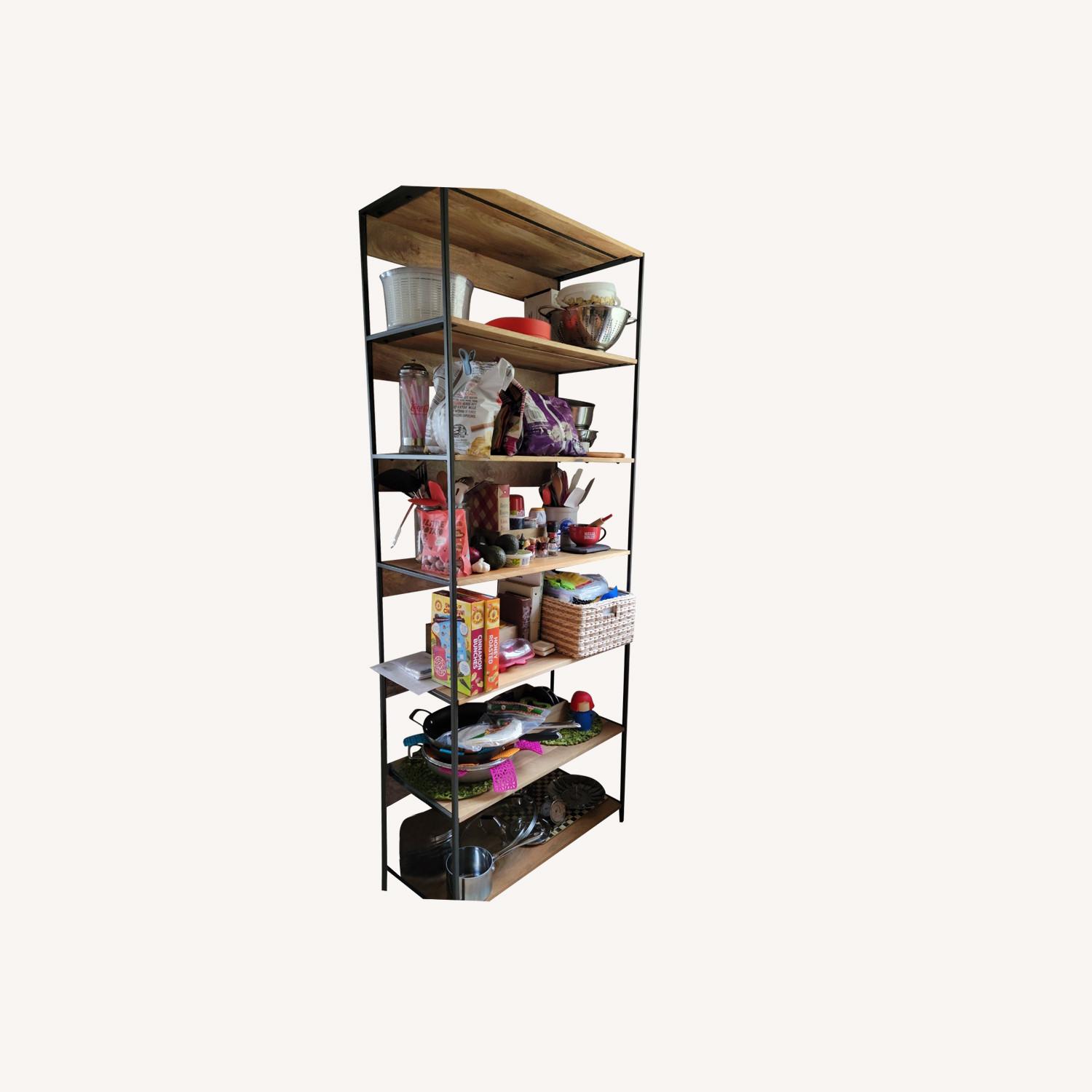 West Elm Wood and Metal 7 Shelf Unit - image-0