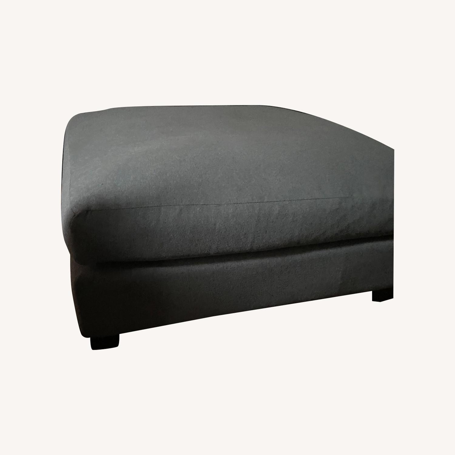 Large Joybird Blue Ottoman - image-0