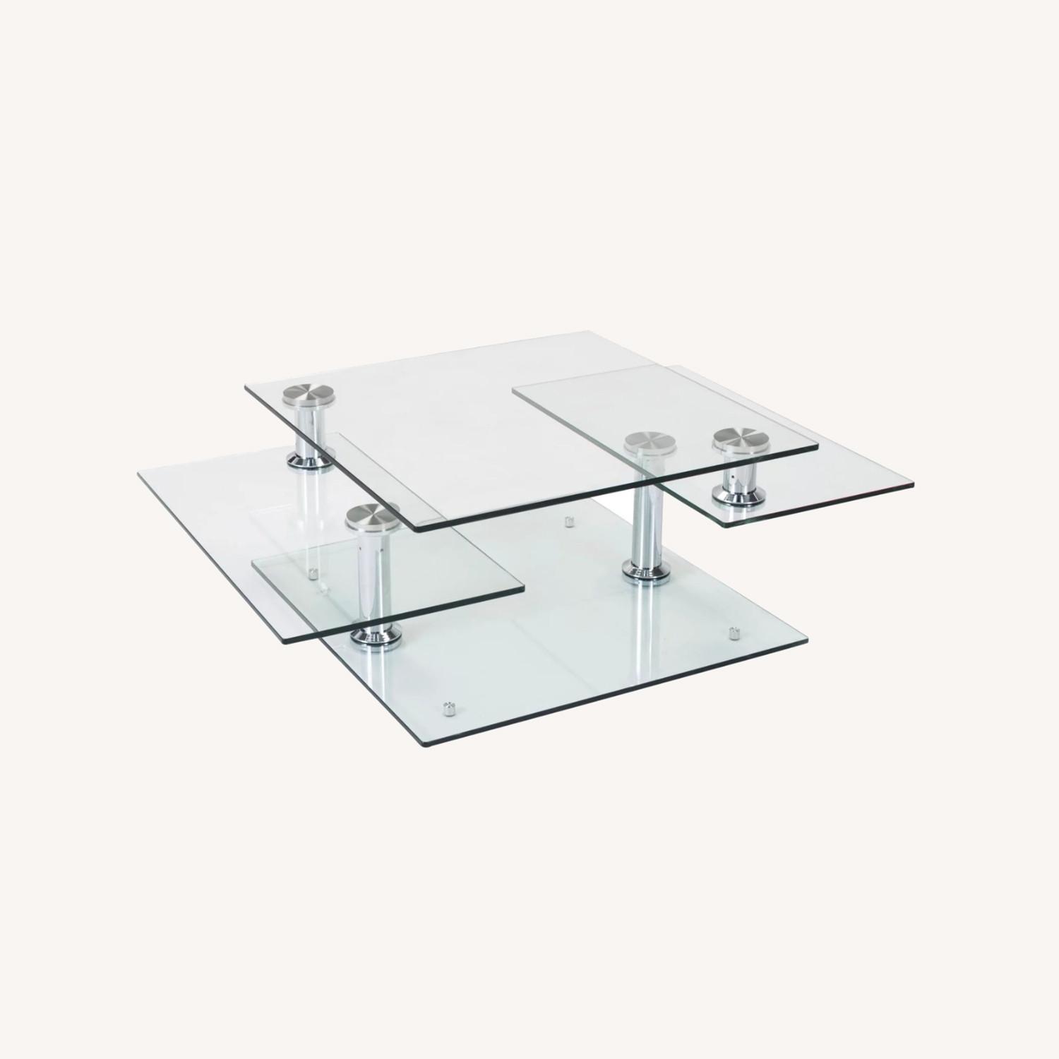 Vector Square Glass Coffee Table - image-0