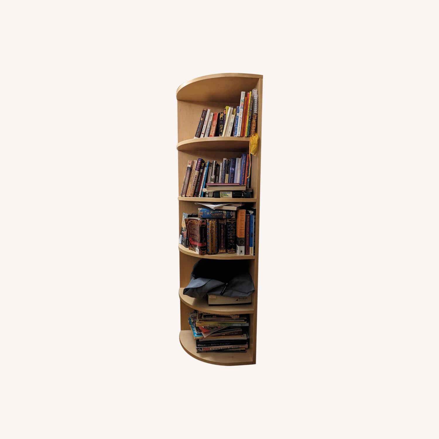 Custom Corner 6 Shelf Bookcase - image-0